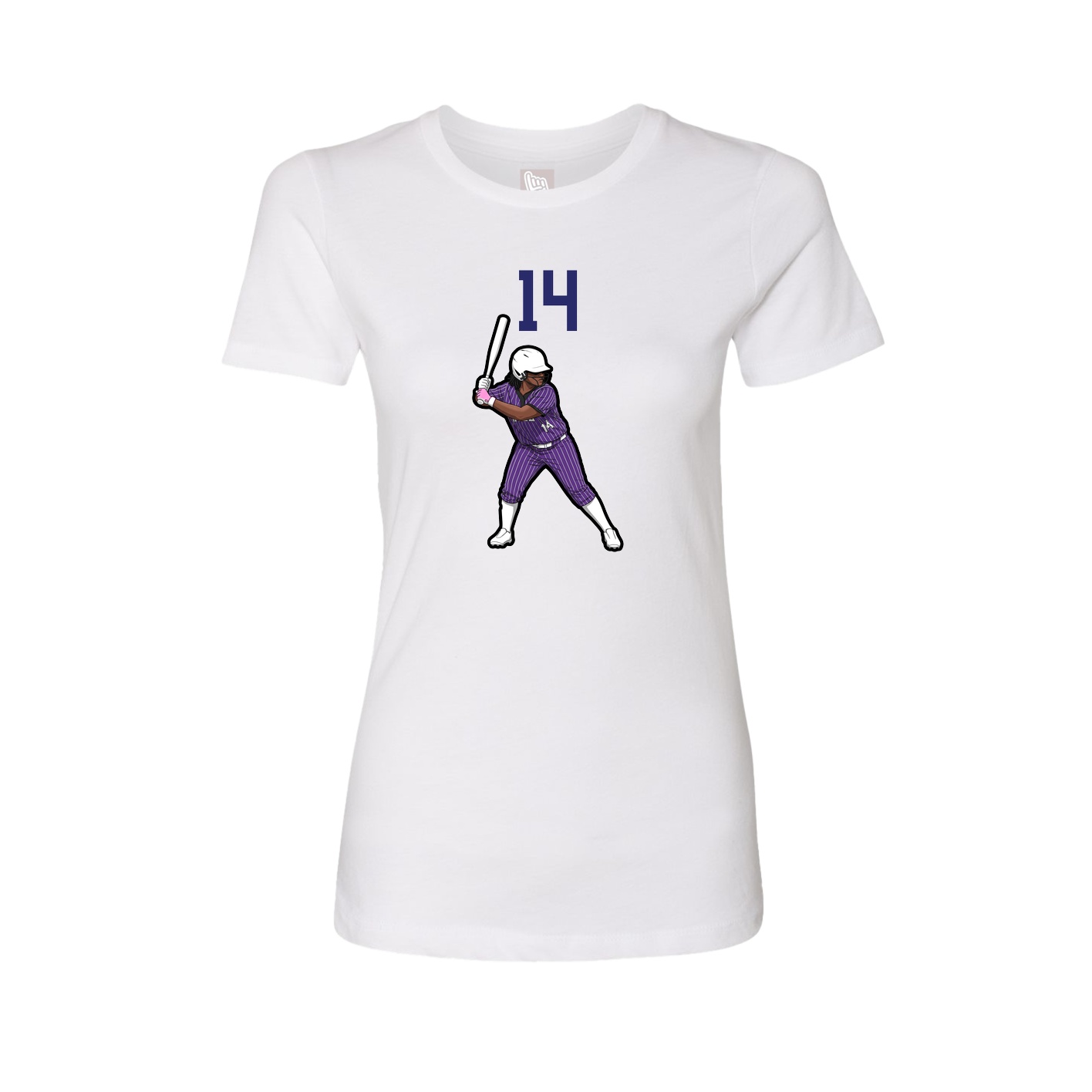 Womens Tee — Number Top in White