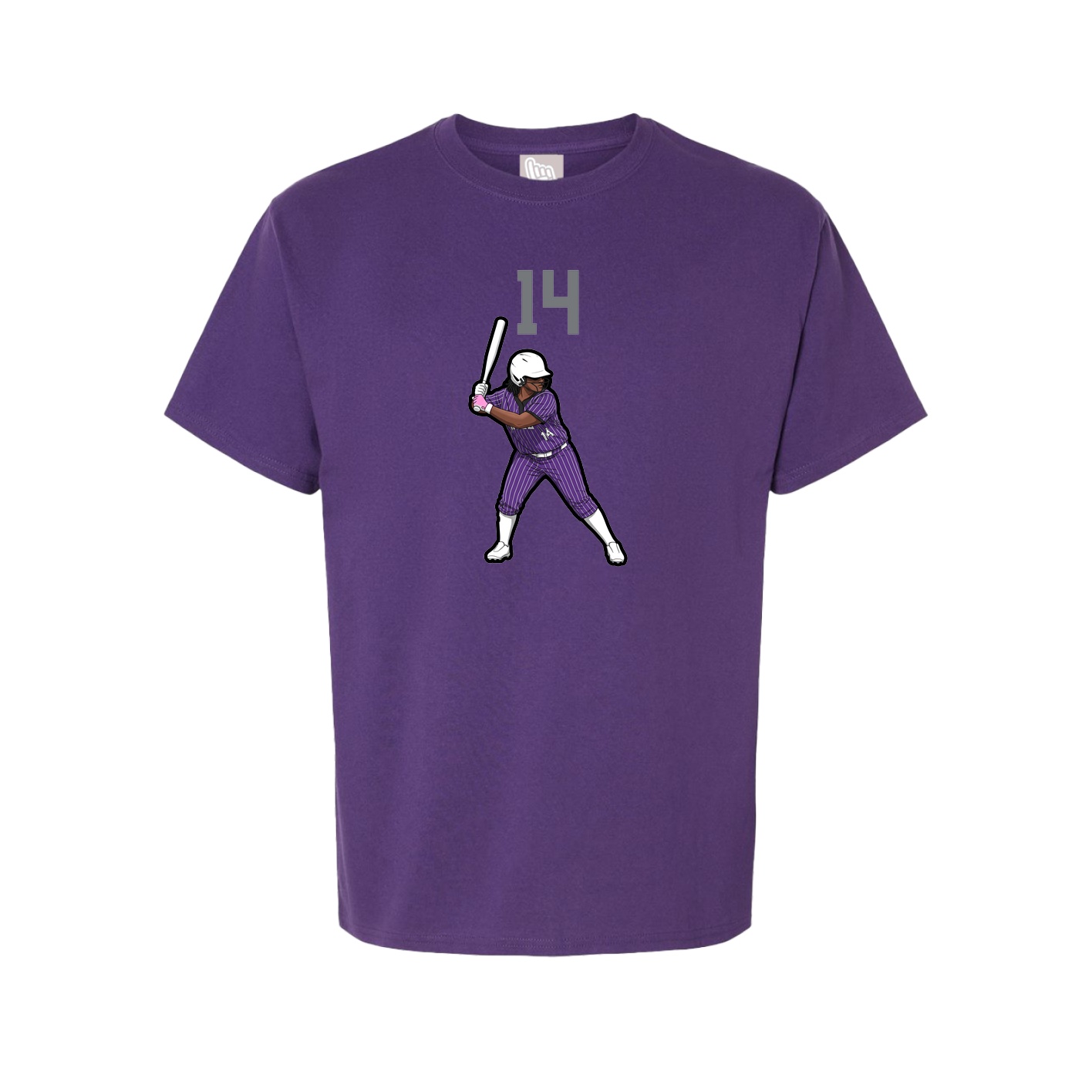 Youth Tee — Number Top in Purple