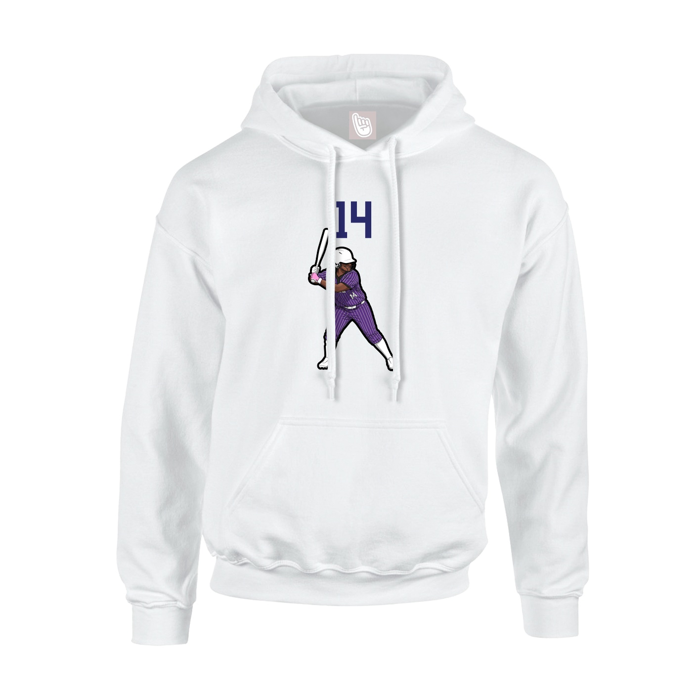 Hoodie — Number Top in White