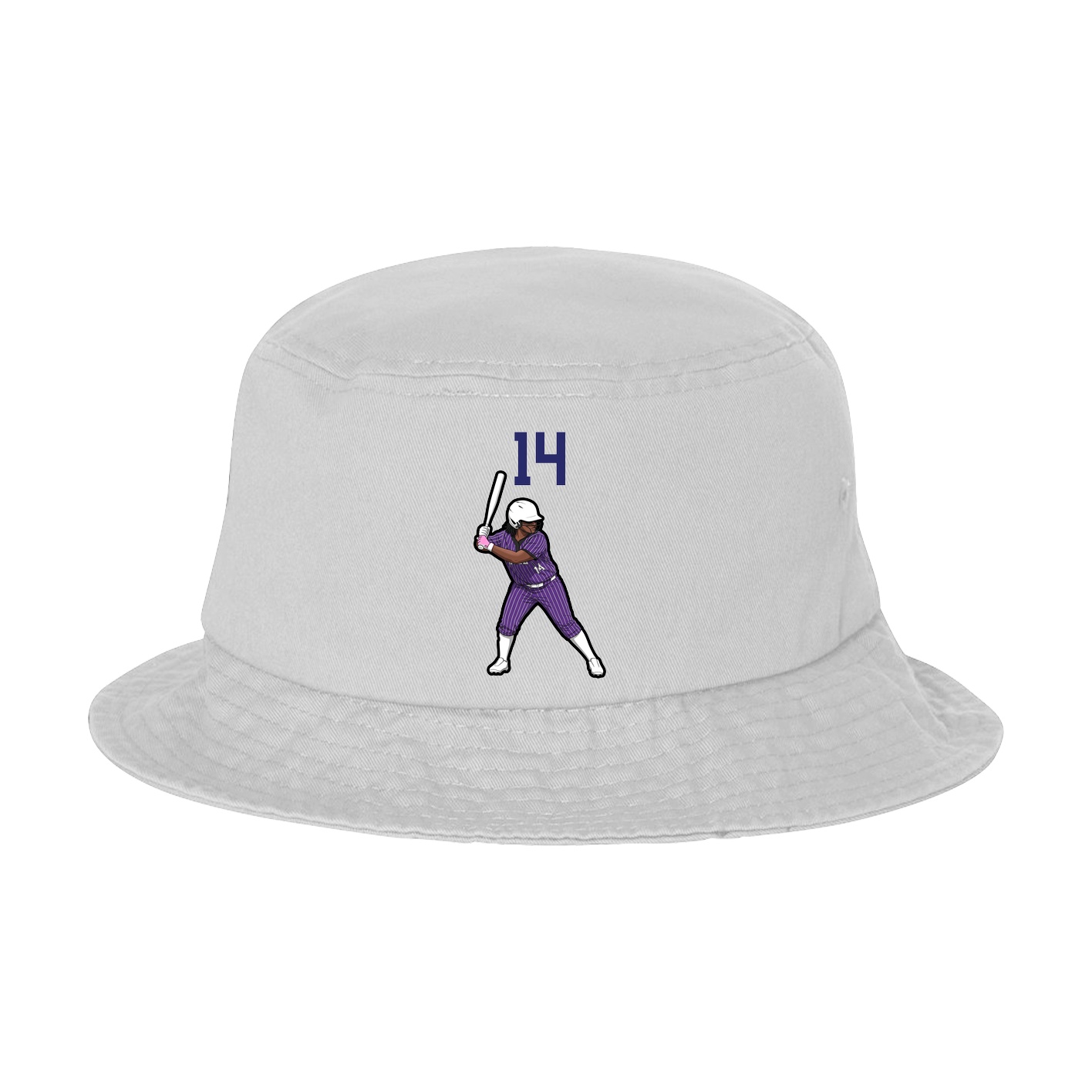 Bucket Cap — Number Top in White