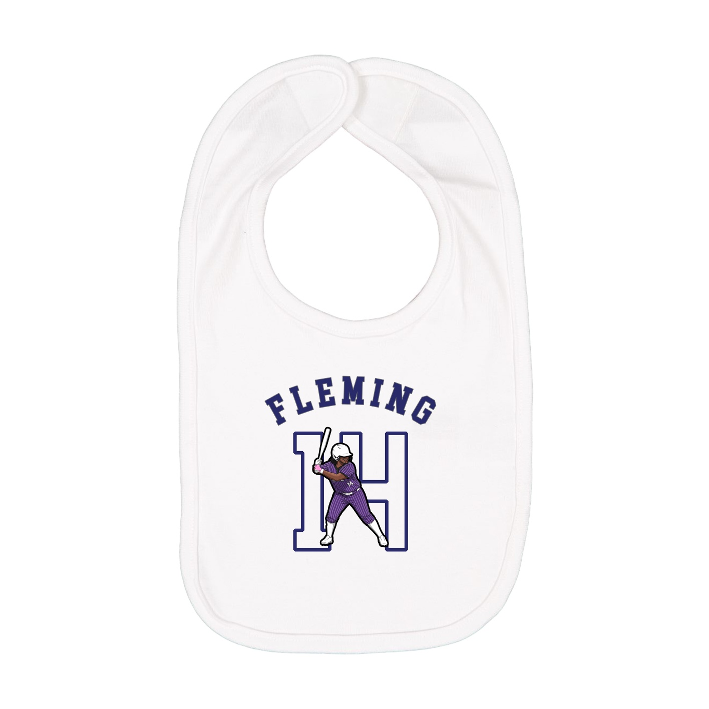 Infant Bib — Shirsey Arch in White