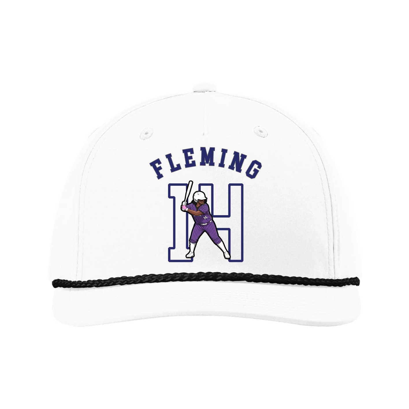 Five-Panel Classic Rope Cap — Shirsey Arch in White