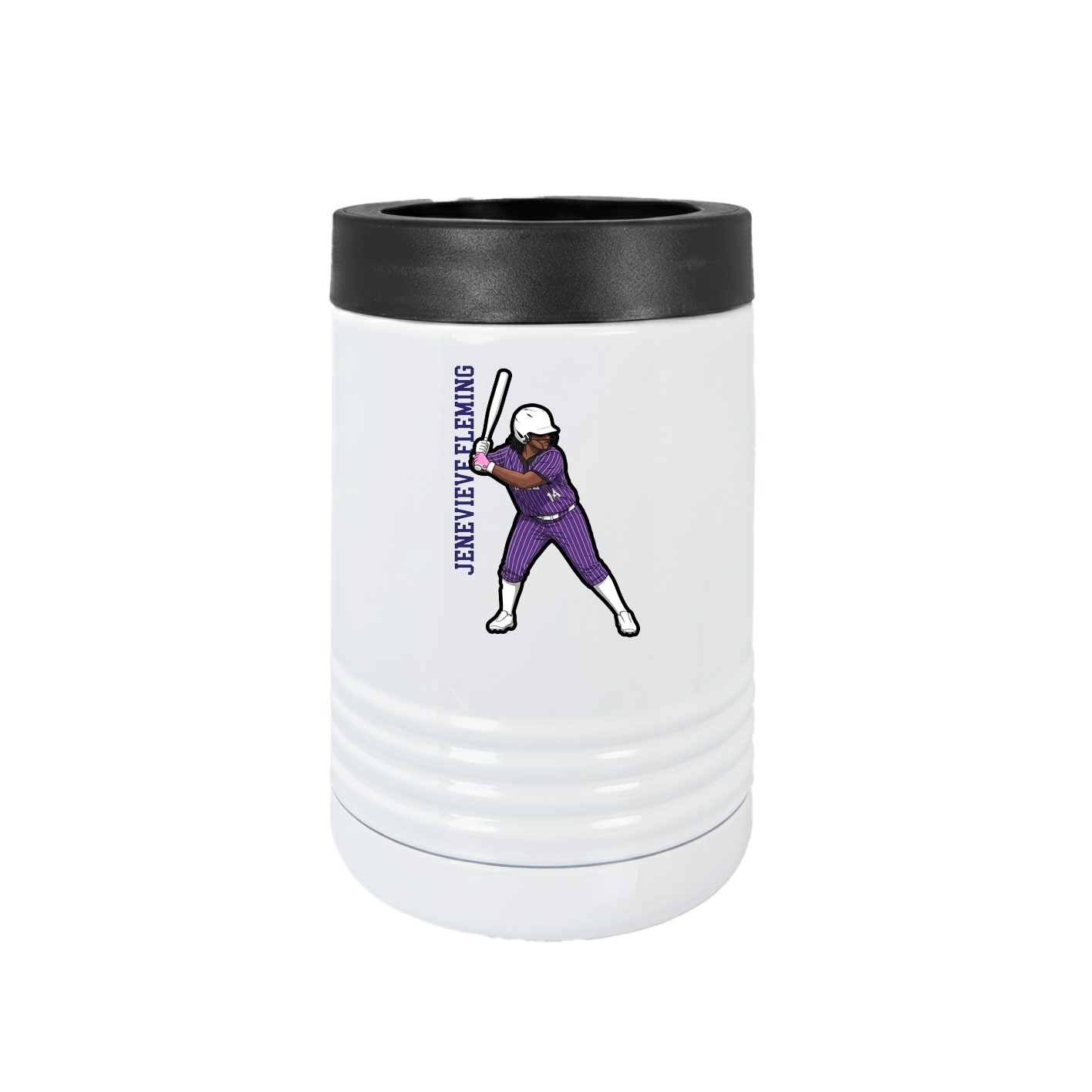 Beverage Holder — Name Vertical in White