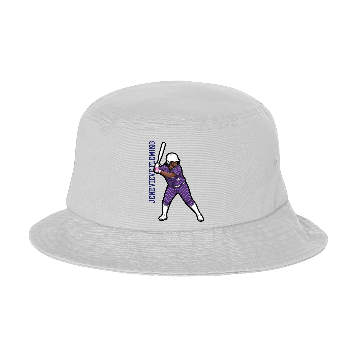 Bucket Cap — Name Vertical in White
