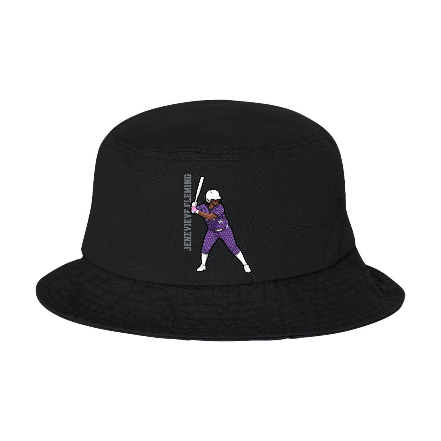 Bucket Cap — Name Vertical in Black