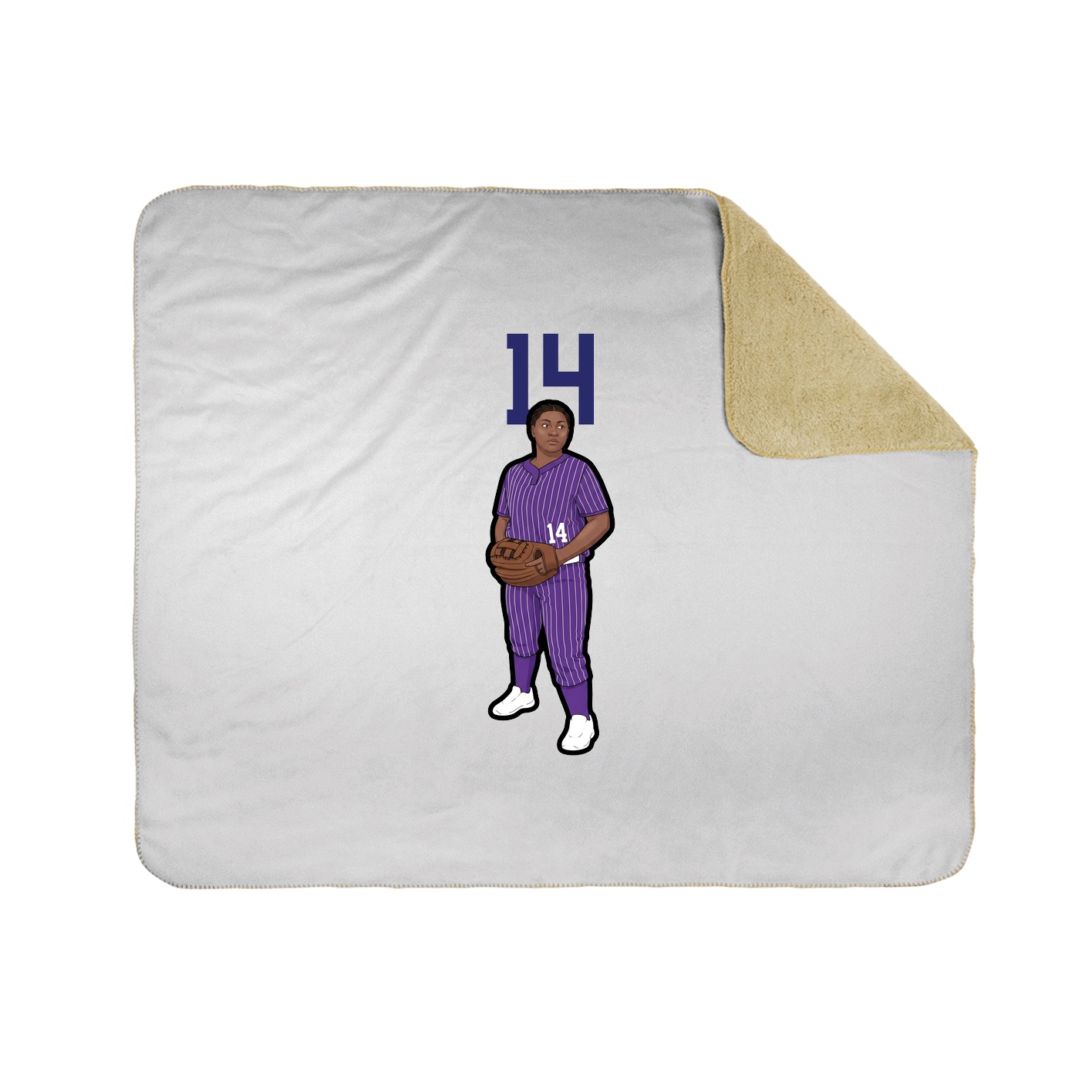 Throw Blanket — Number Top in White
