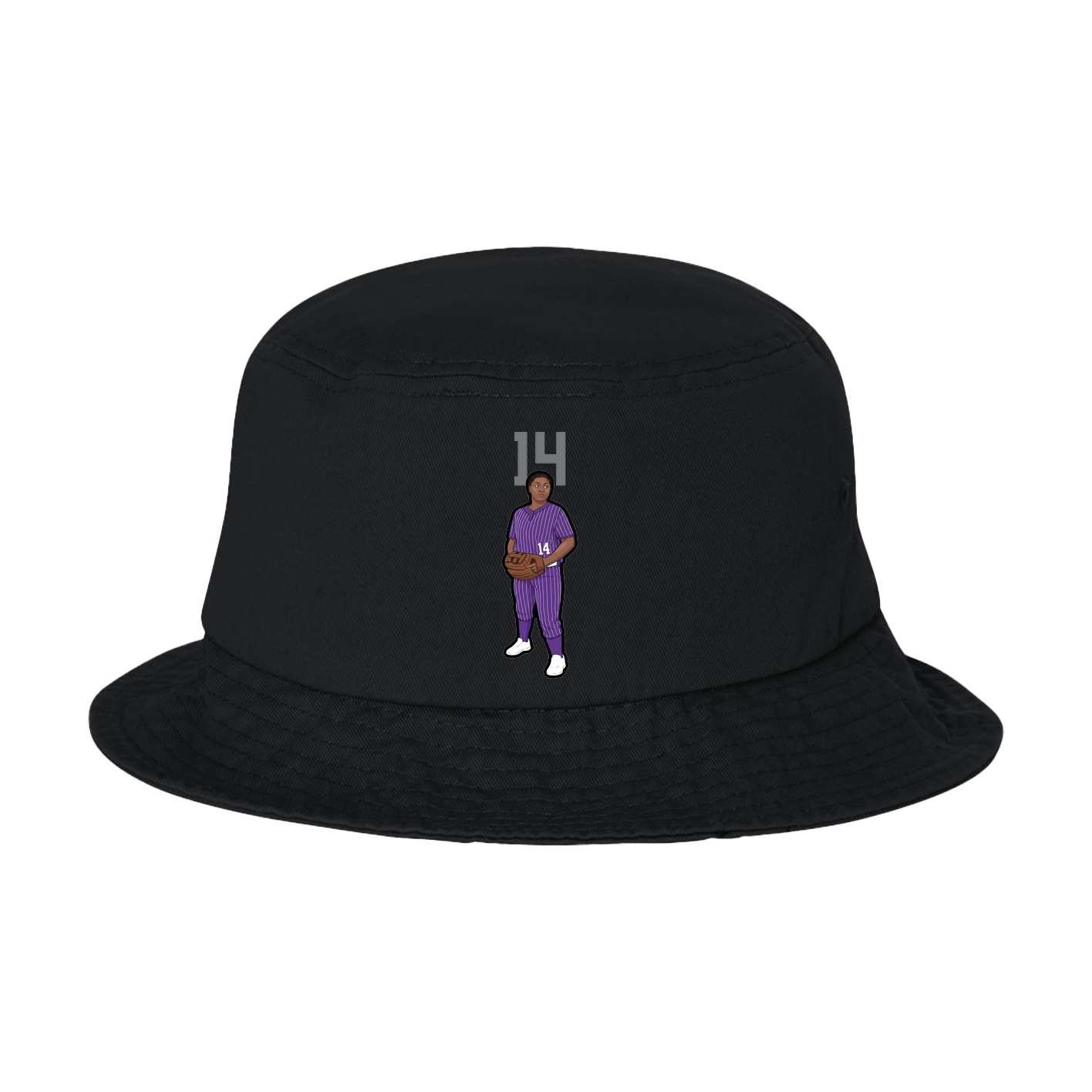 Bucket Cap — Number Top in Black