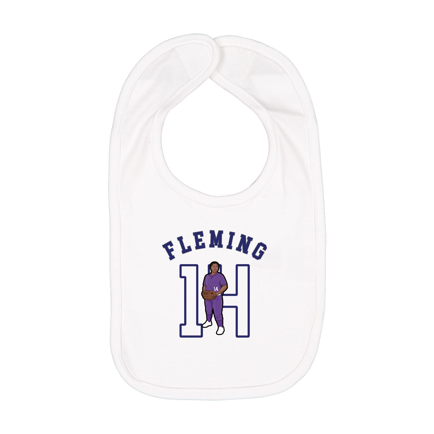 Infant Bib — Shirsey Arch in White