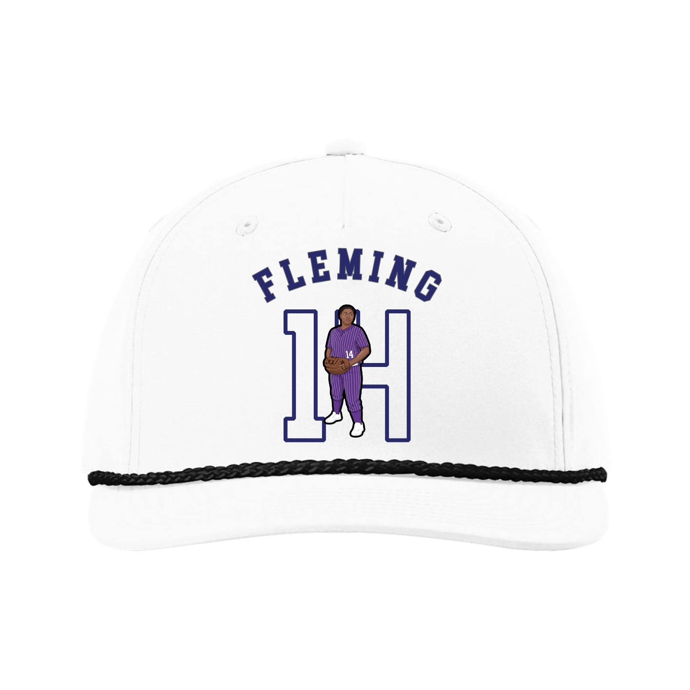 Five-Panel Classic Rope Cap — Shirsey Arch in White