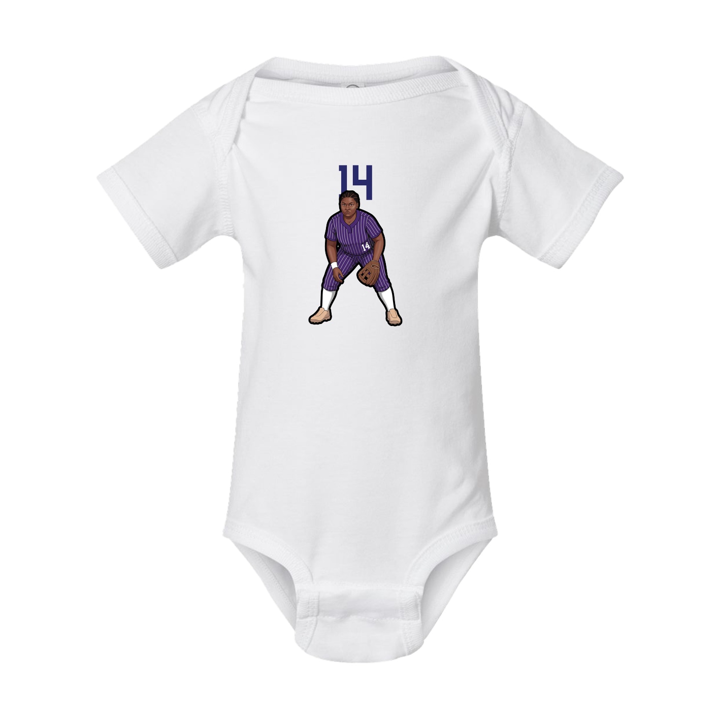 Baby Onesie — Number Top in White