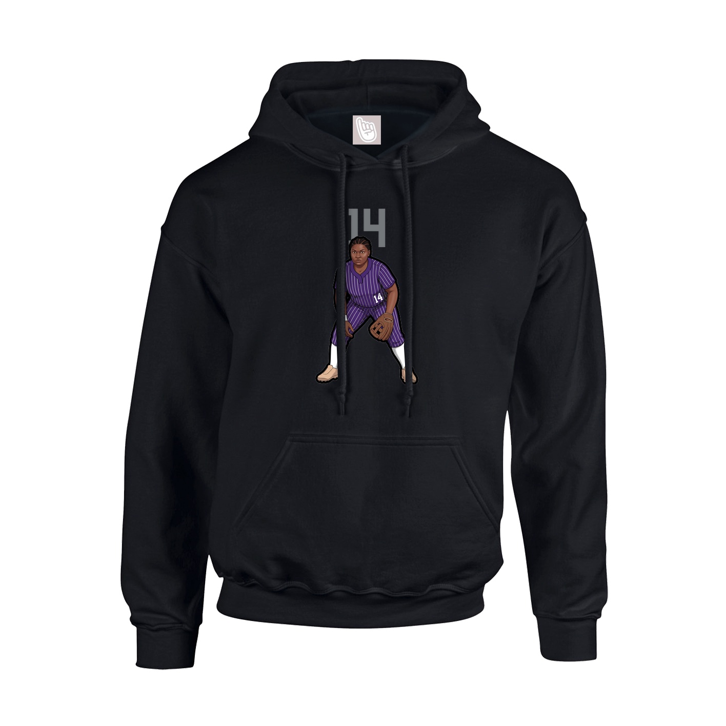 Hoodie — Number Top in Black