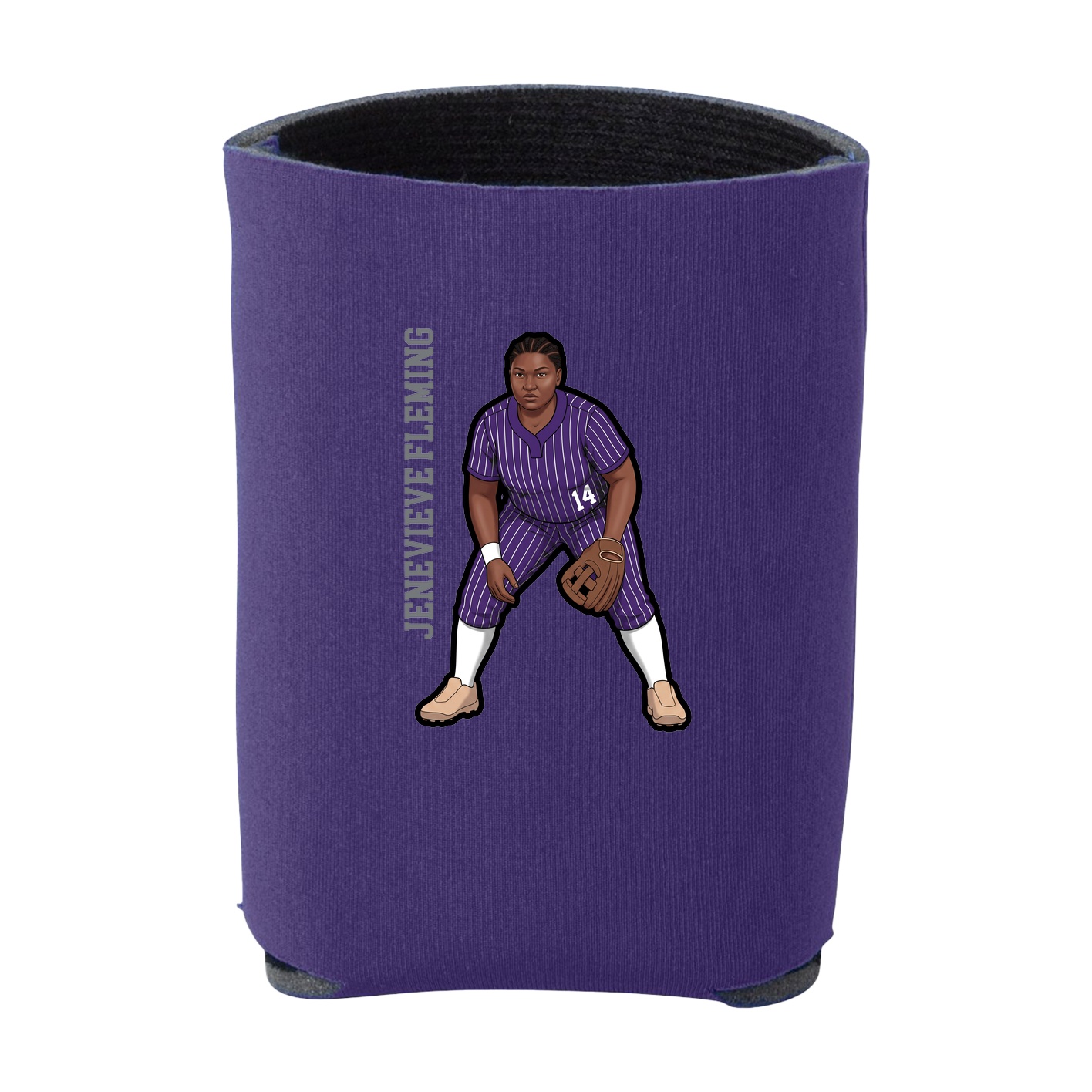 Can Holder — Name Vertical in Purple