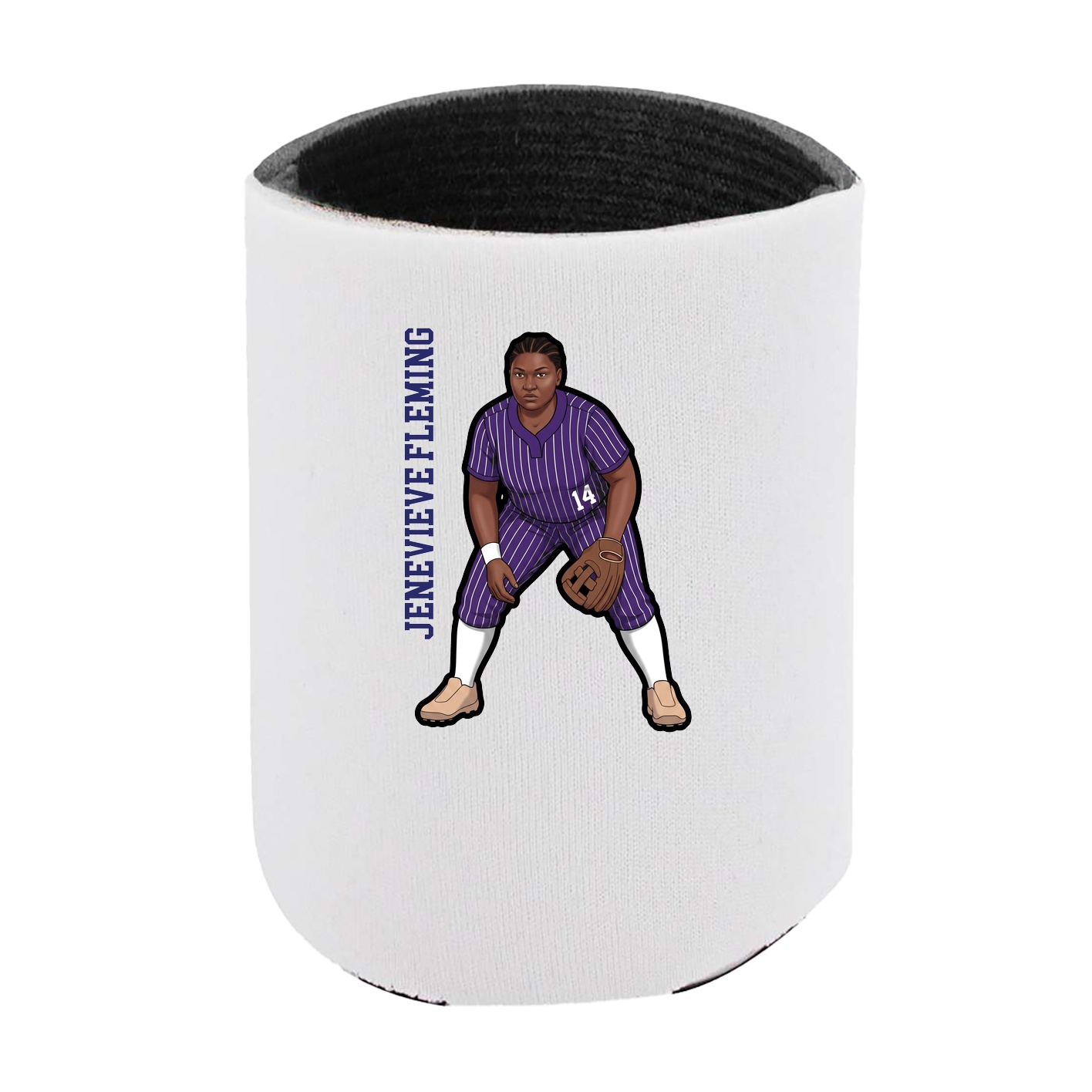Can Holder — Name Vertical in White