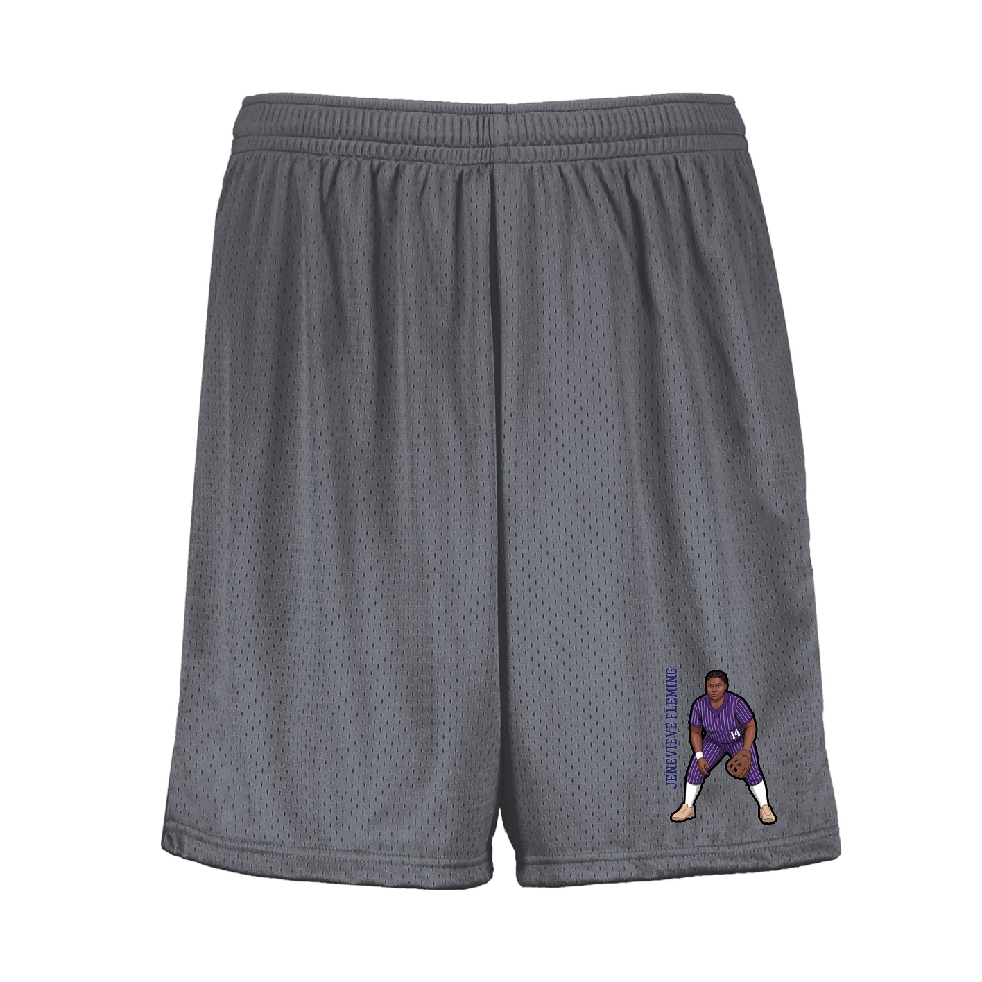 Shorts — Name Vertical in Grey