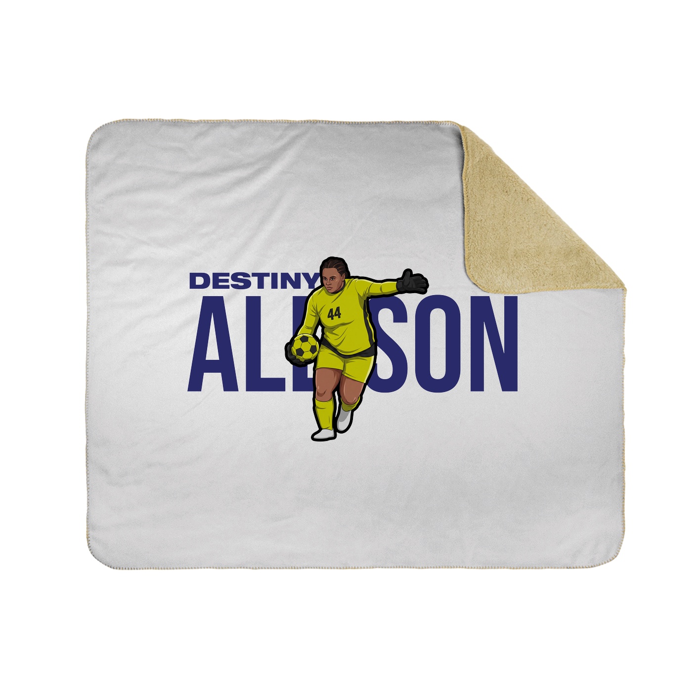 Throw Blanket — Player Name in White