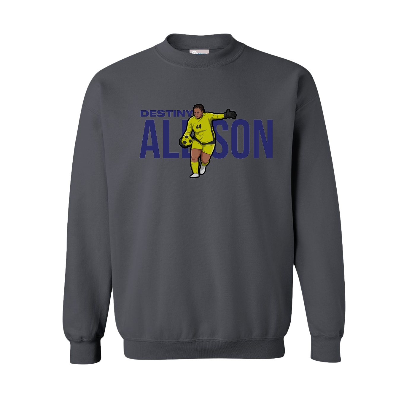 Fleece Crew — Player Name in Grey