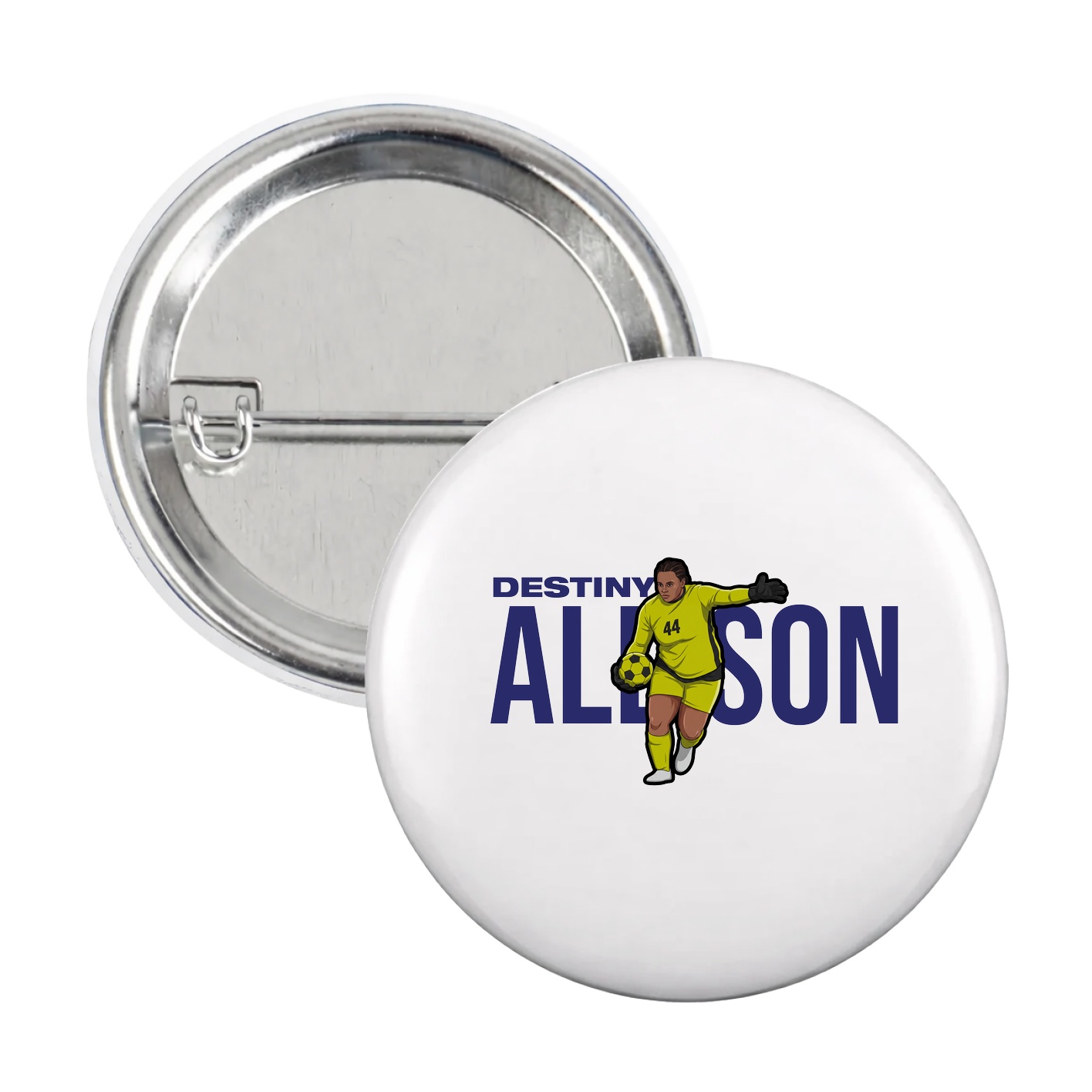 Game Day Button — Player Name in White