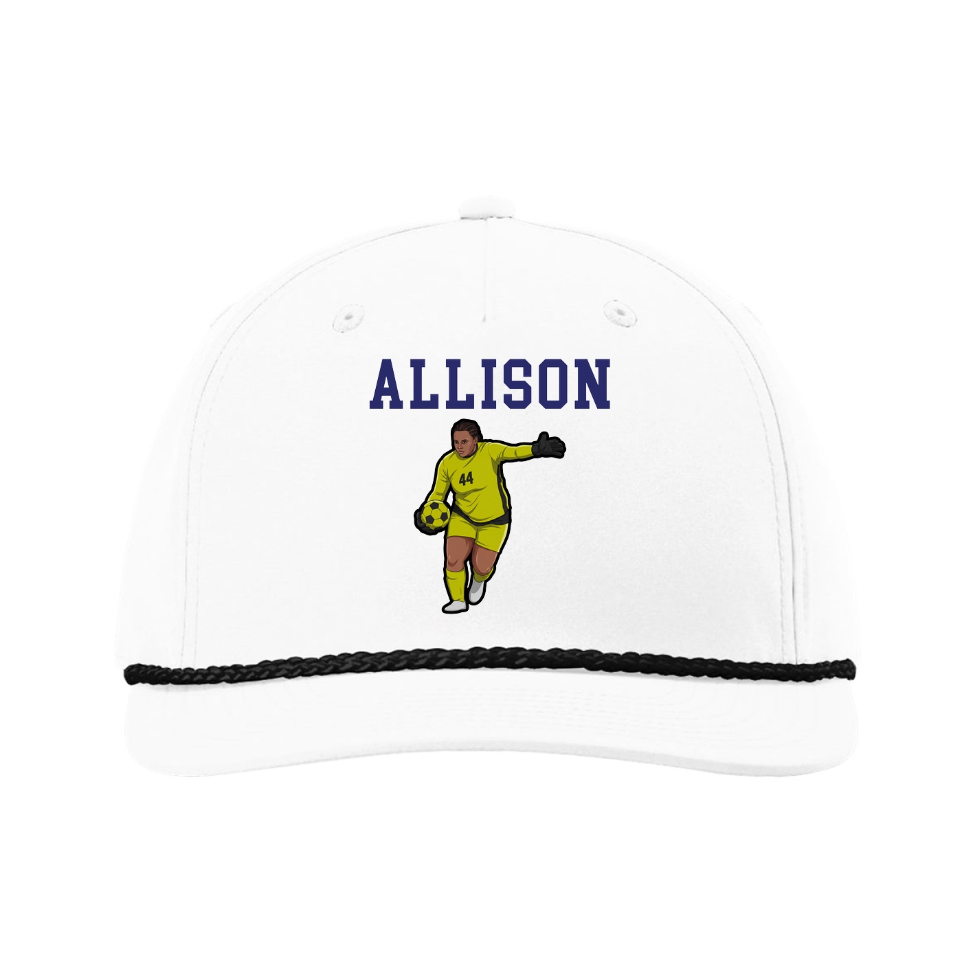 Five-Panel Classic Rope Cap — Shirsey in White