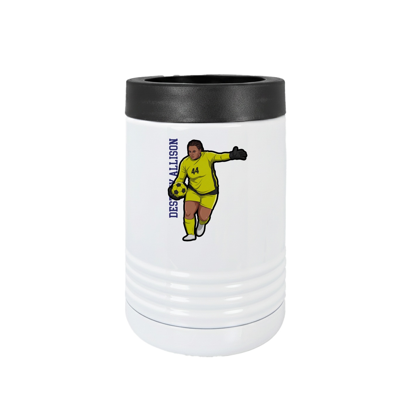 Beverage Holder — Name Vertical in White