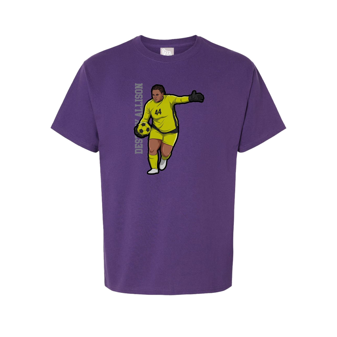 Youth Tee — Name Vertical in Purple