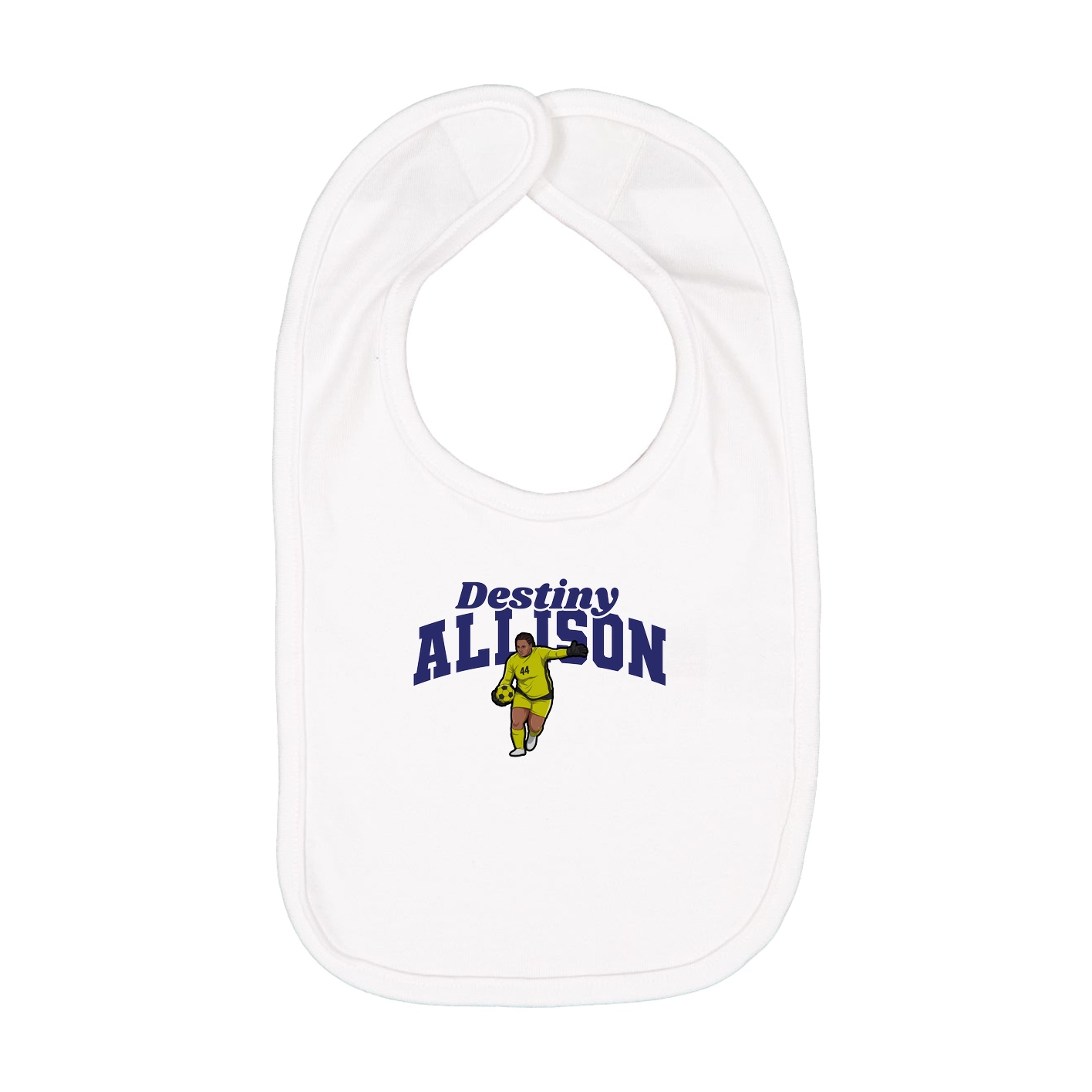 Infant Bib — Signature Arch in White