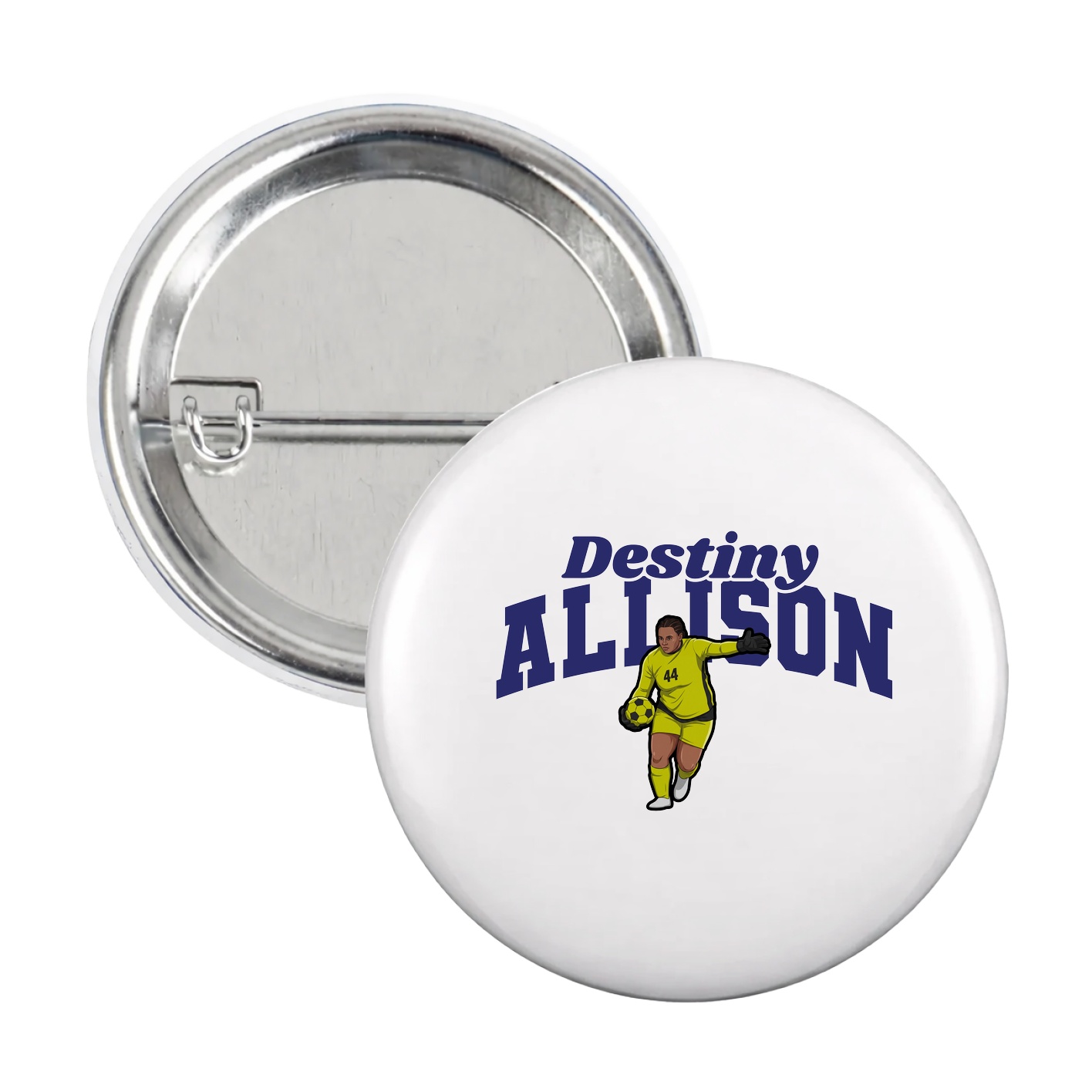 Game Day Button — Signature Arch in White