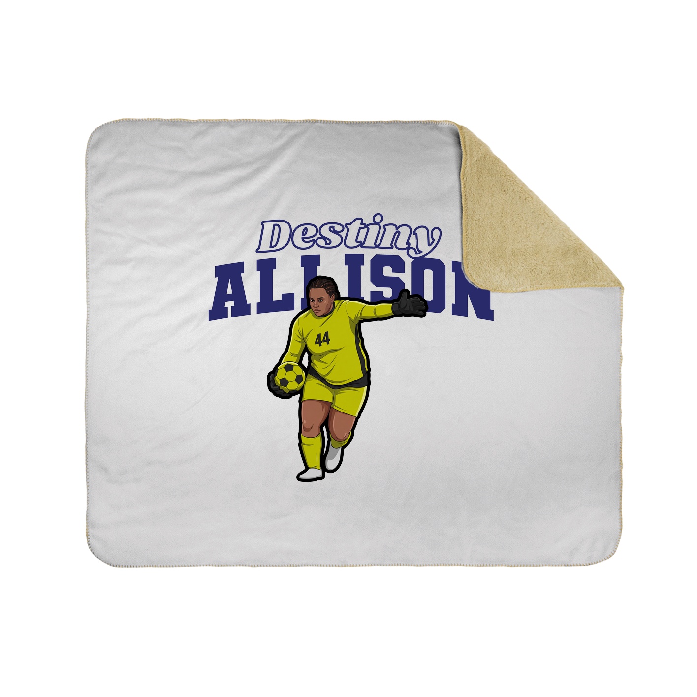 Throw Blanket — Name Arch in White