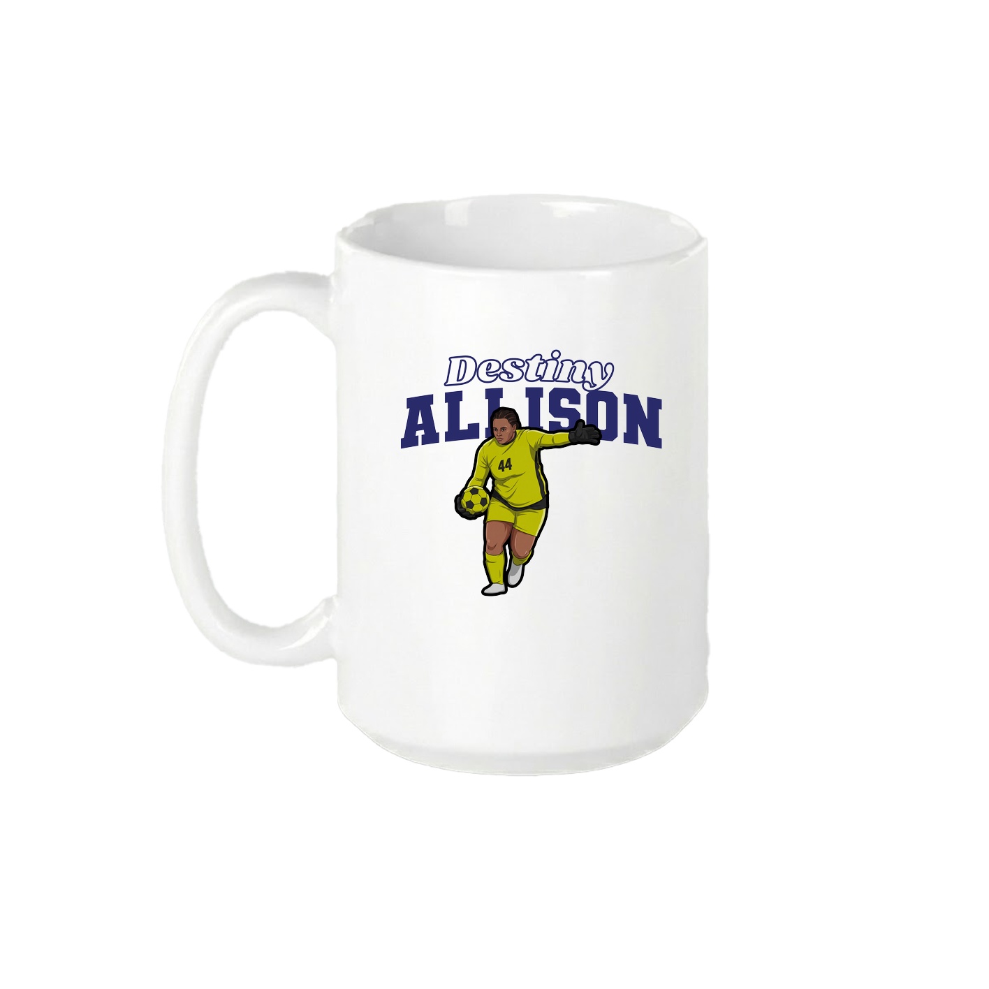 15oz Coffee Mug — Name Arch in White