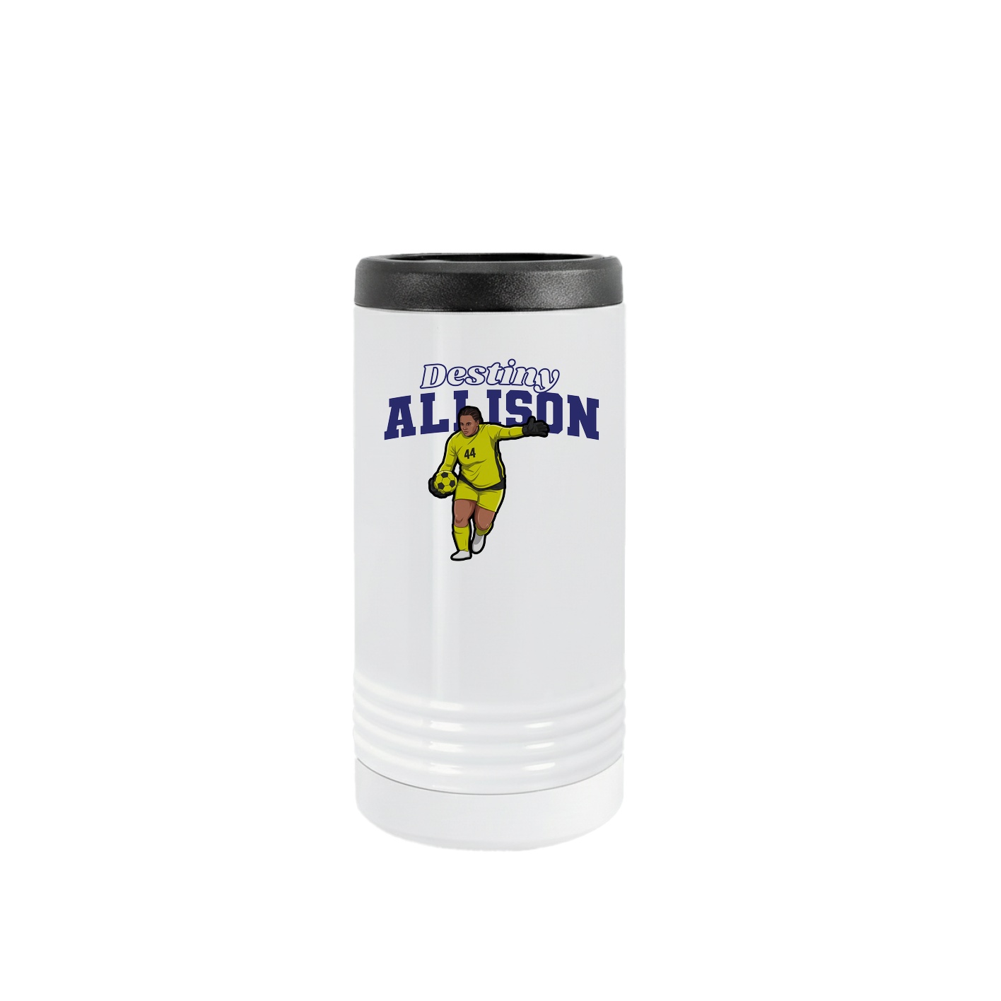 Slim Beverage Holder — Name Arch in White