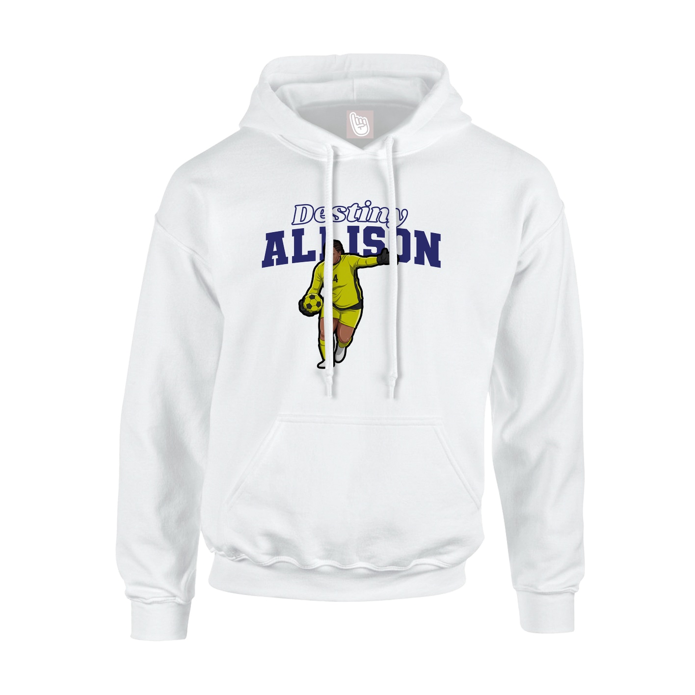 Hoodie — Name Arch in White