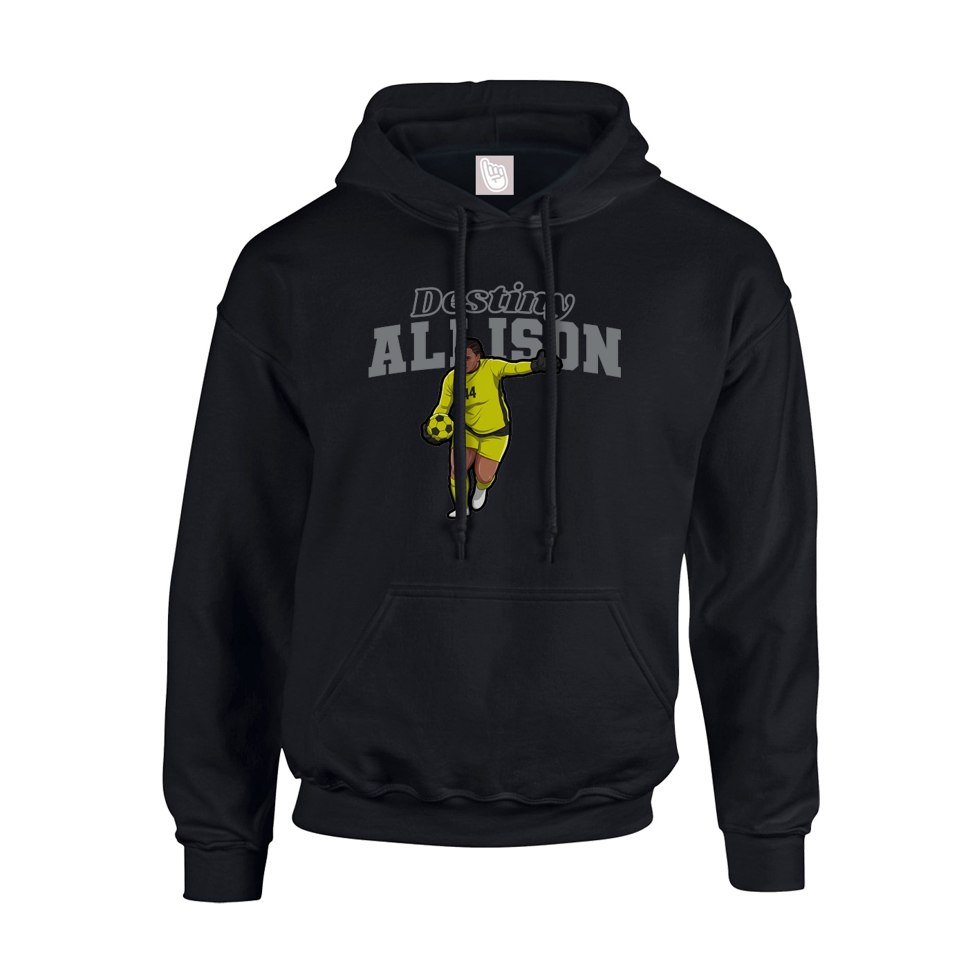 Youth Hoodie — Name Arch in Black