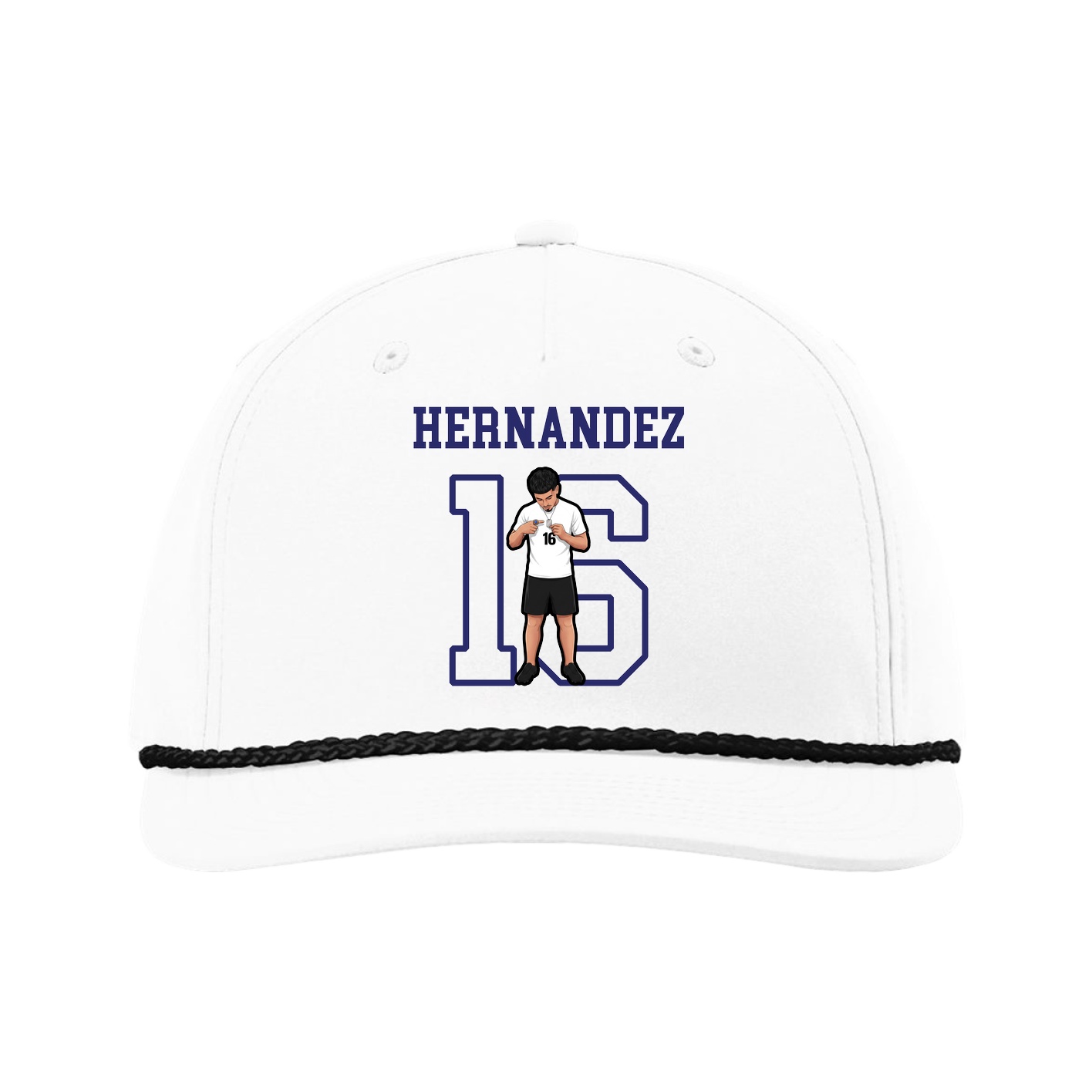 Five-Panel Classic Rope Cap — Shirsey in White