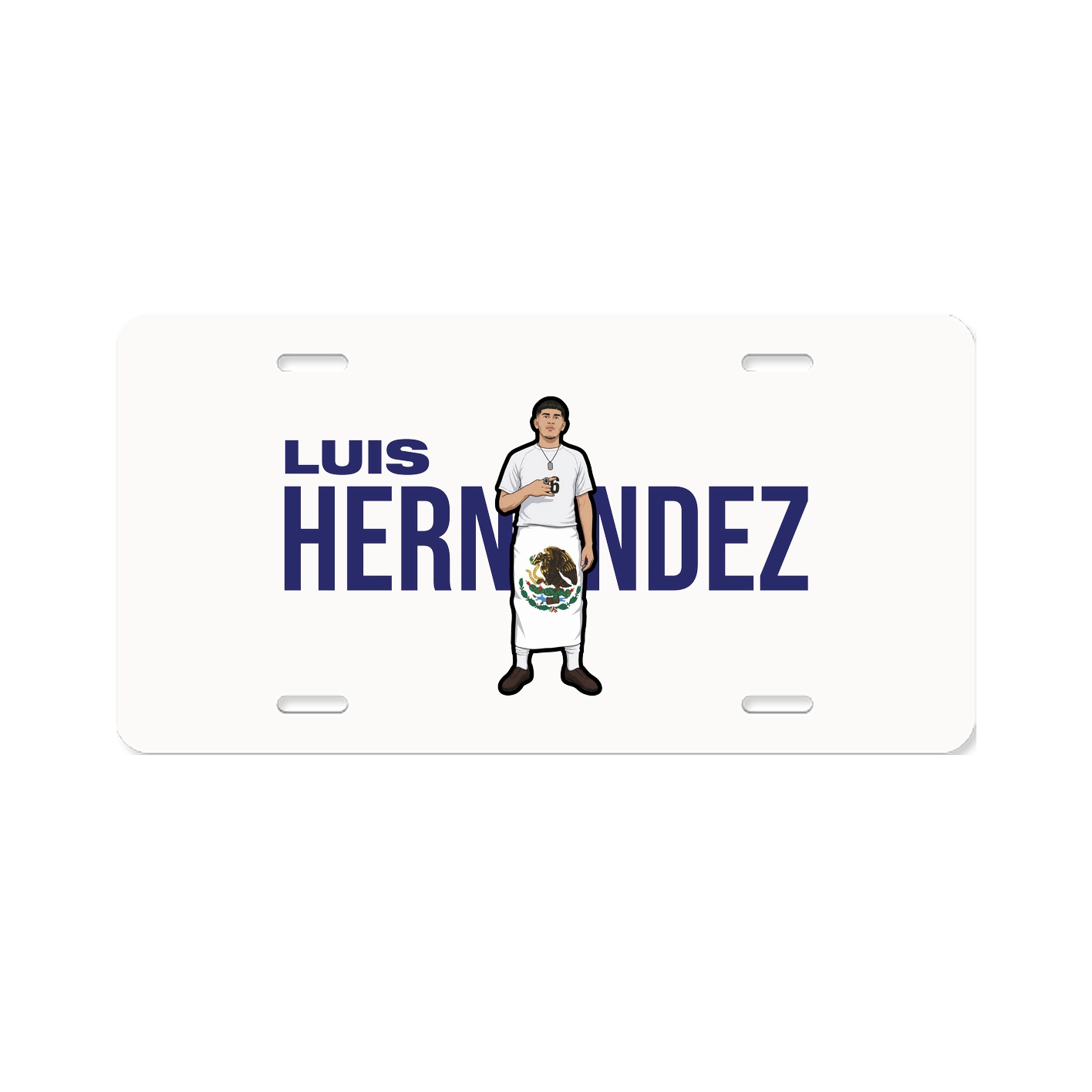 License Plate — Player Name in Classic
