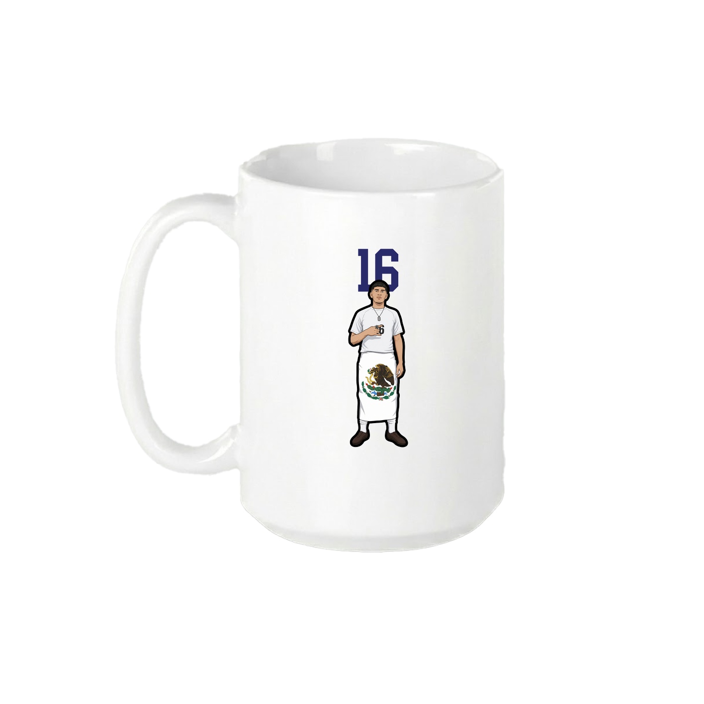 15oz Coffee Mug — Number Top in White