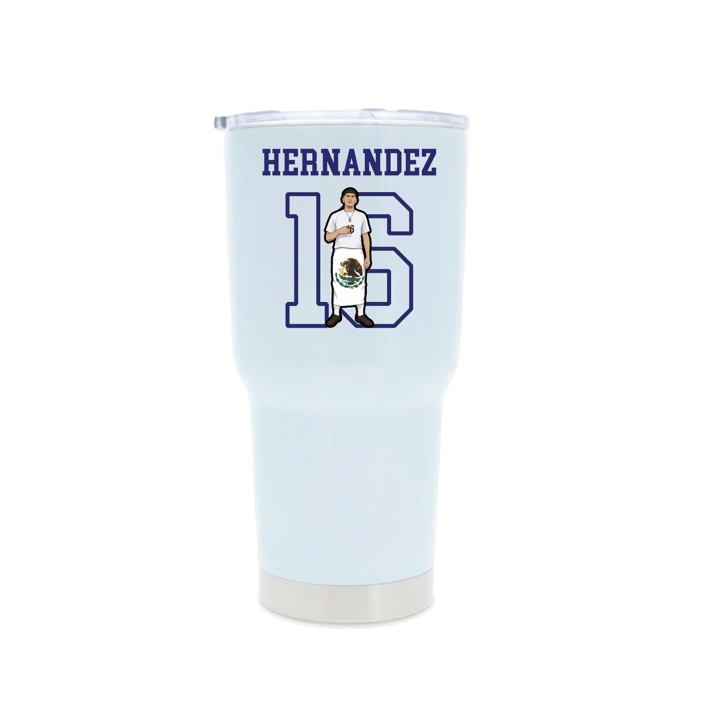 30oz Stainless Steel Tumbler — Shirsey in White
