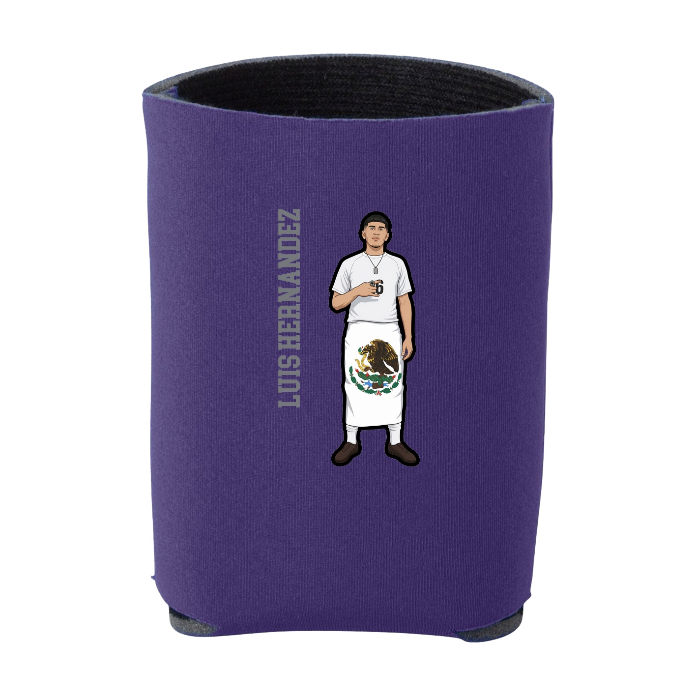 Can Holder — Name Vertical in Purple