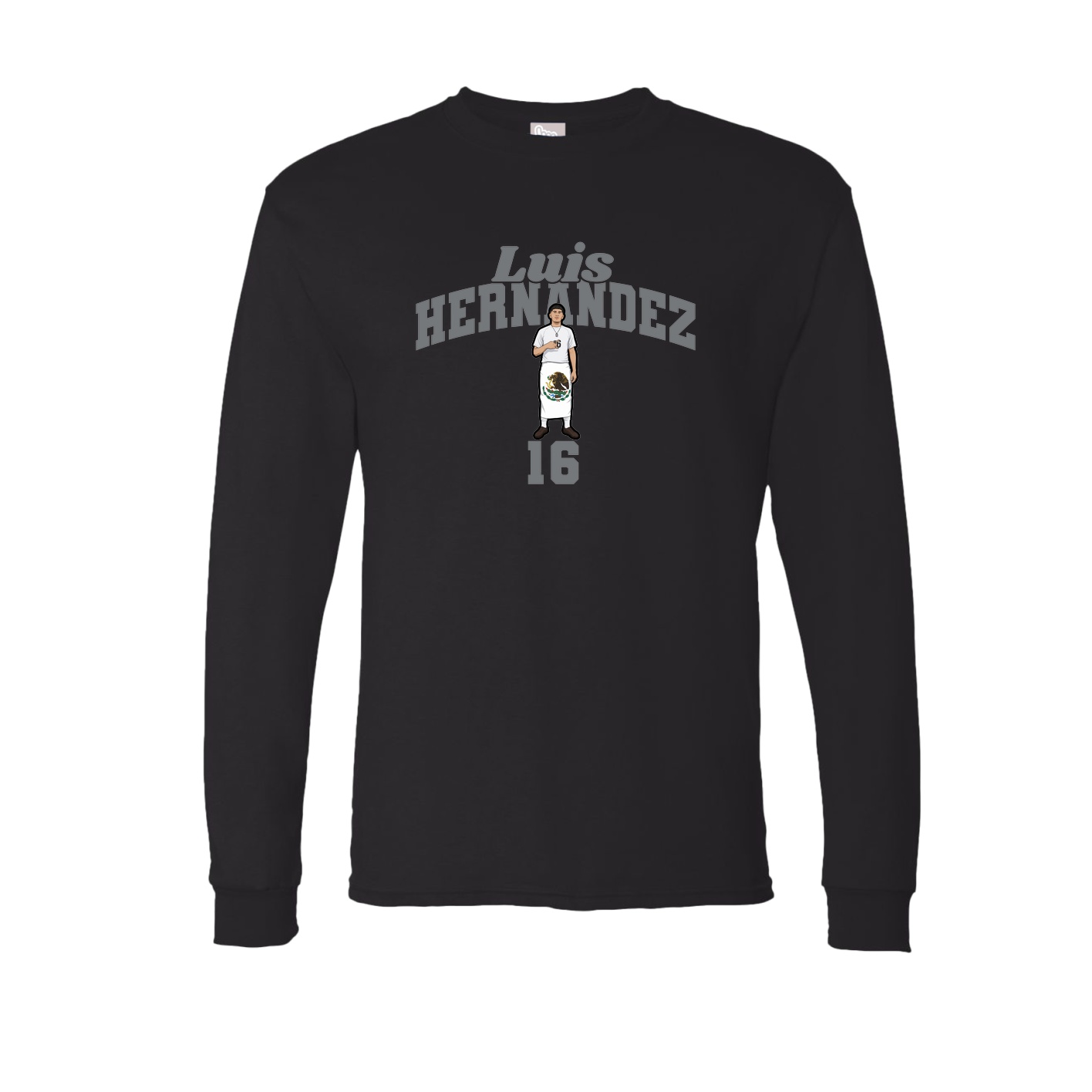 Long Sleeve Tee — Signature Arch in Black