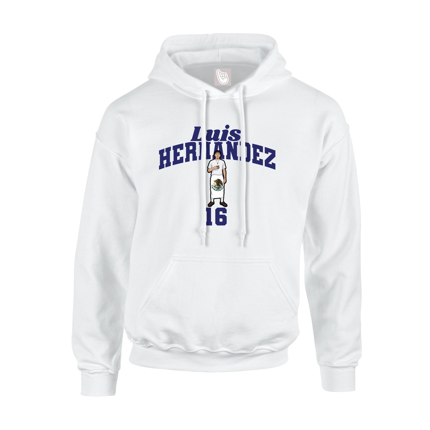 Hoodie — Signature Arch in White