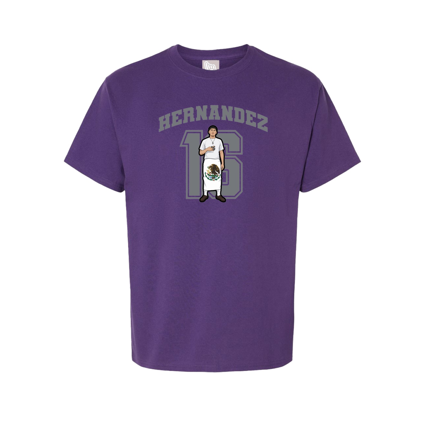 Youth Tee — Number in Purple
