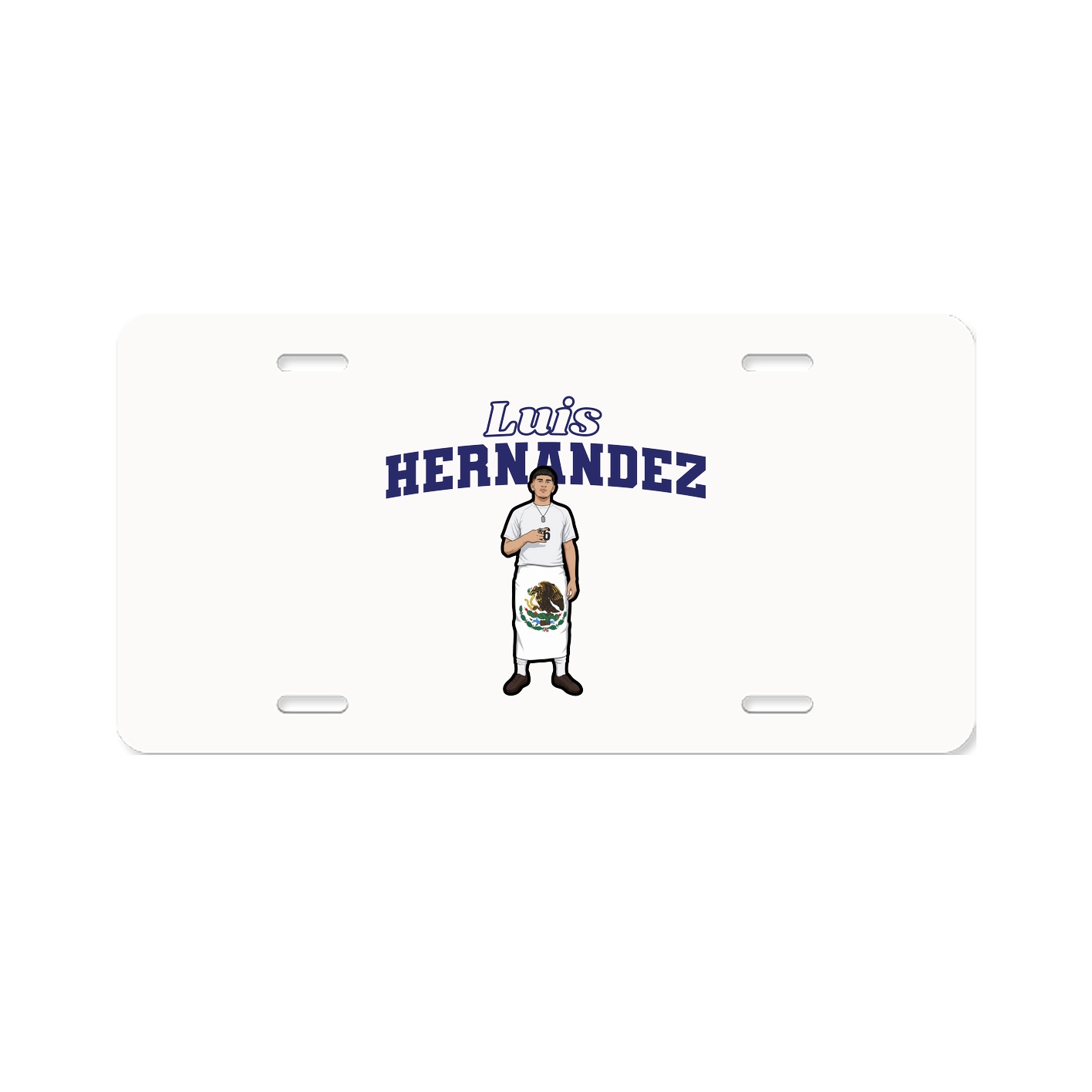 License Plate — Name Arch in Classic