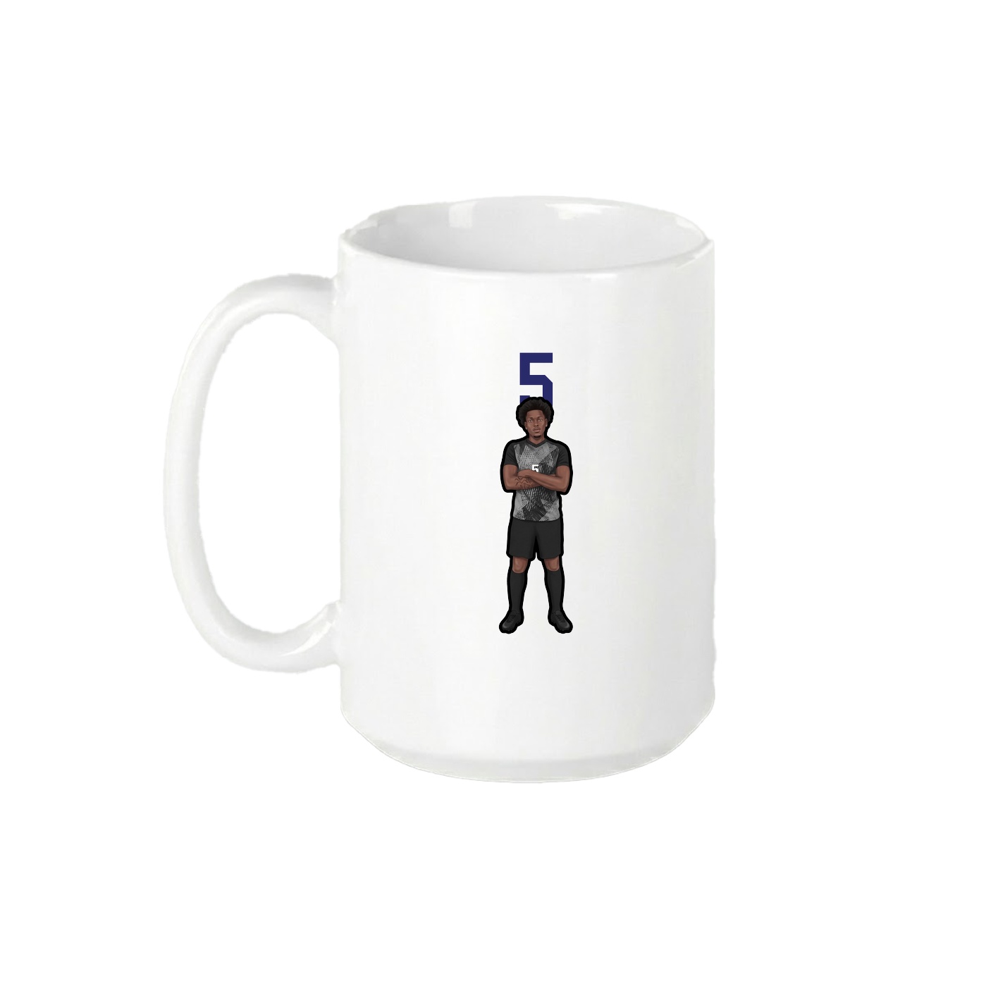 15oz Coffee Mug — Number Top in White