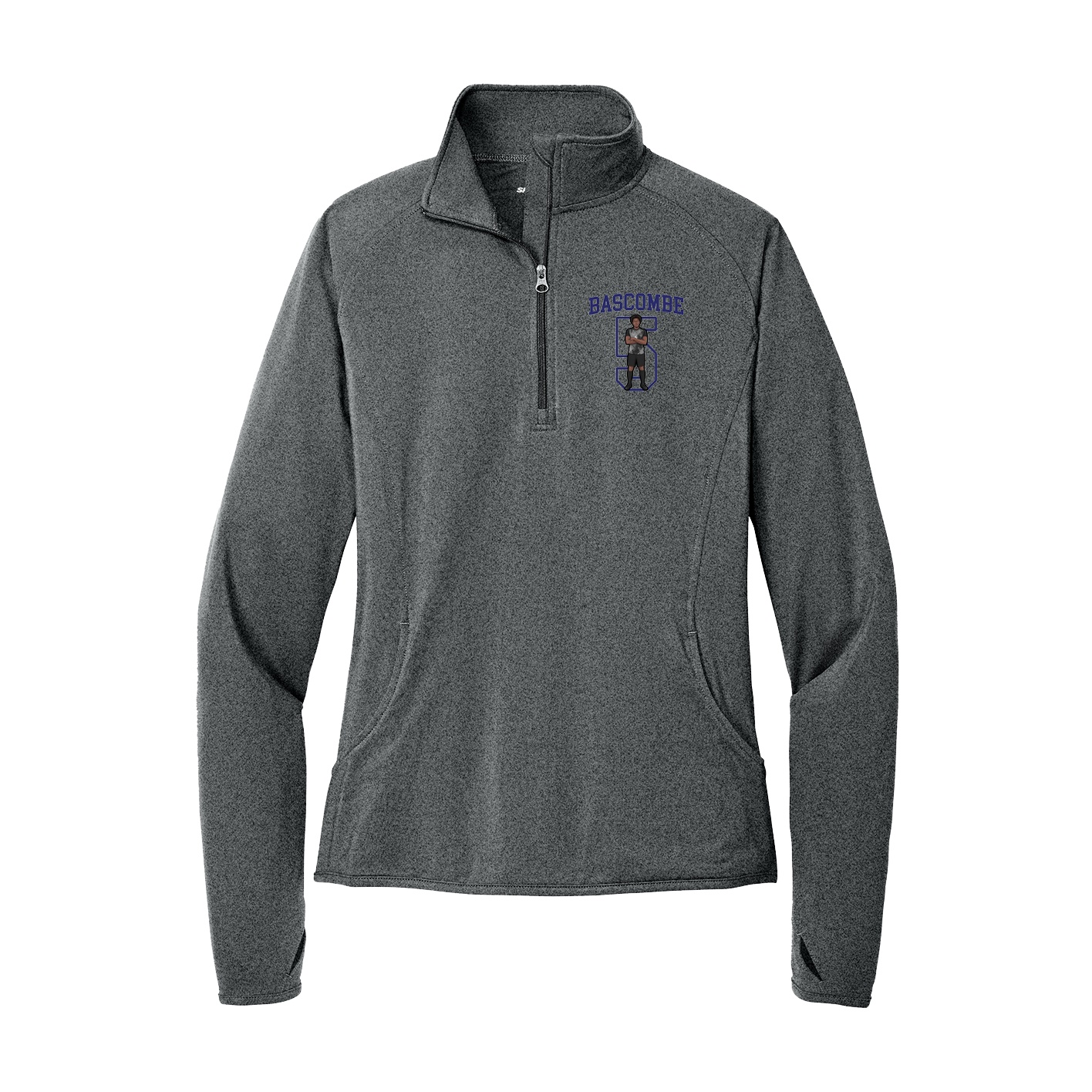Women's Q-Zip Pullover — Shirsey in Grey