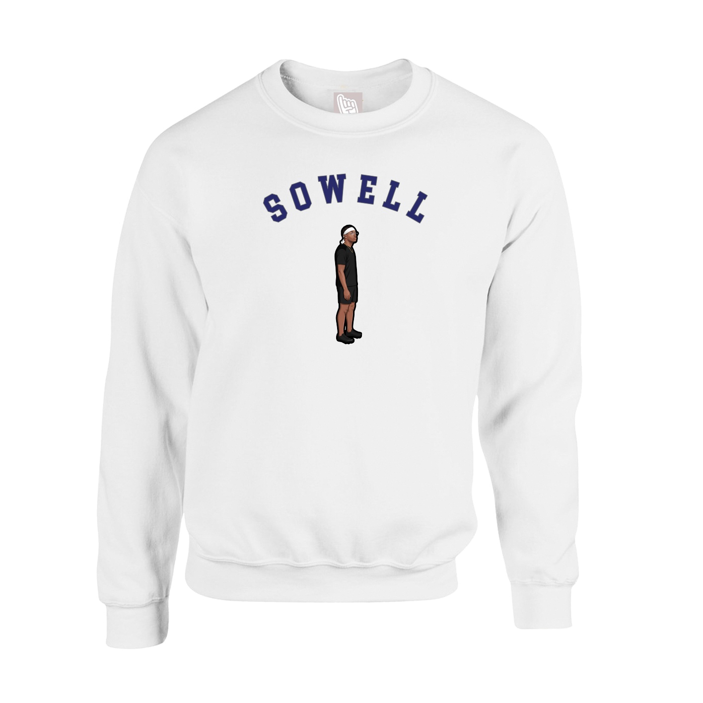 Fleece Crew — Shirsey Arch in White