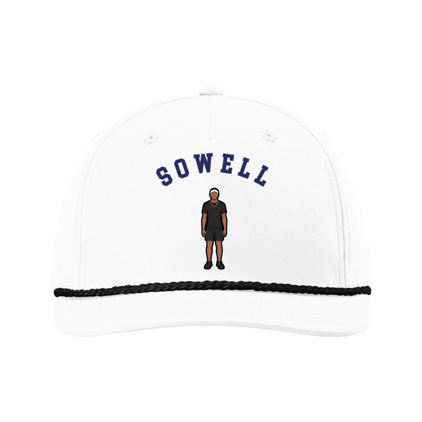 Five-Panel Classic Rope Cap — Shirsey Arch in White