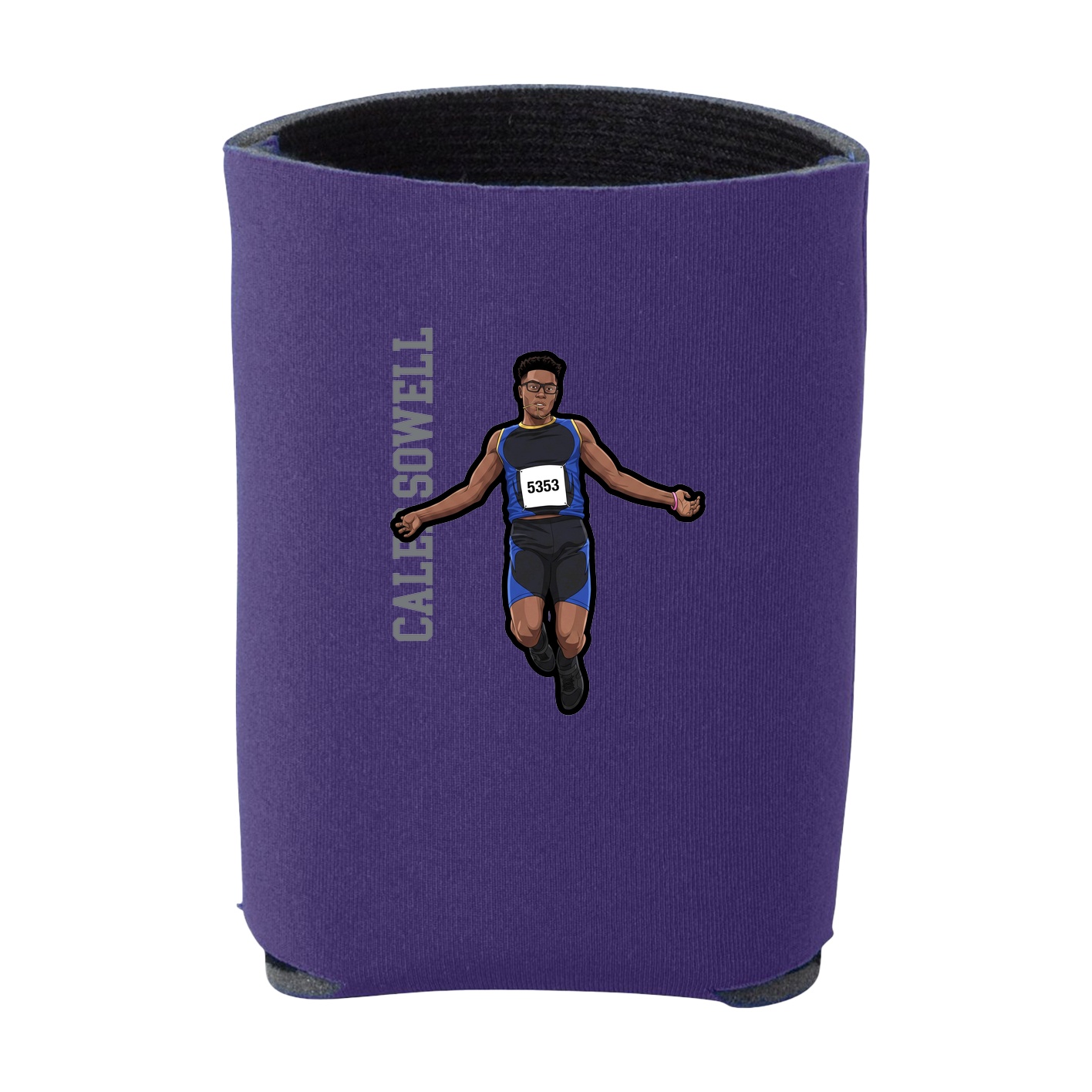 Can Holder — Name Vertical in Purple