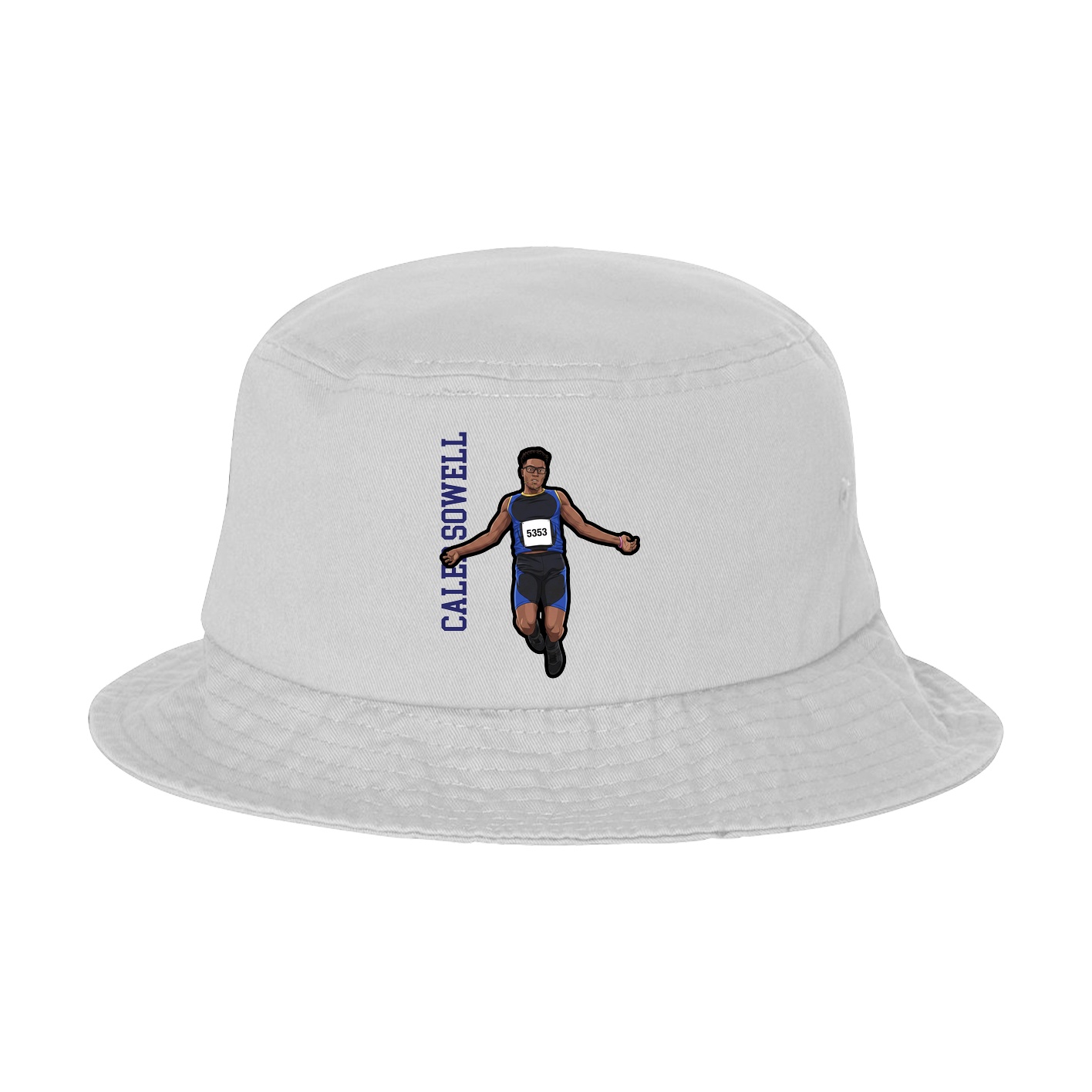 Bucket Cap — Name Vertical in White