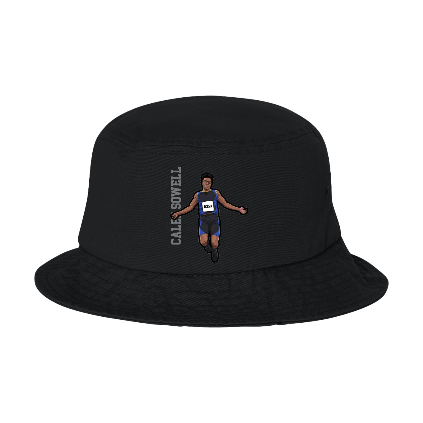 Bucket Cap — Name Vertical in Black