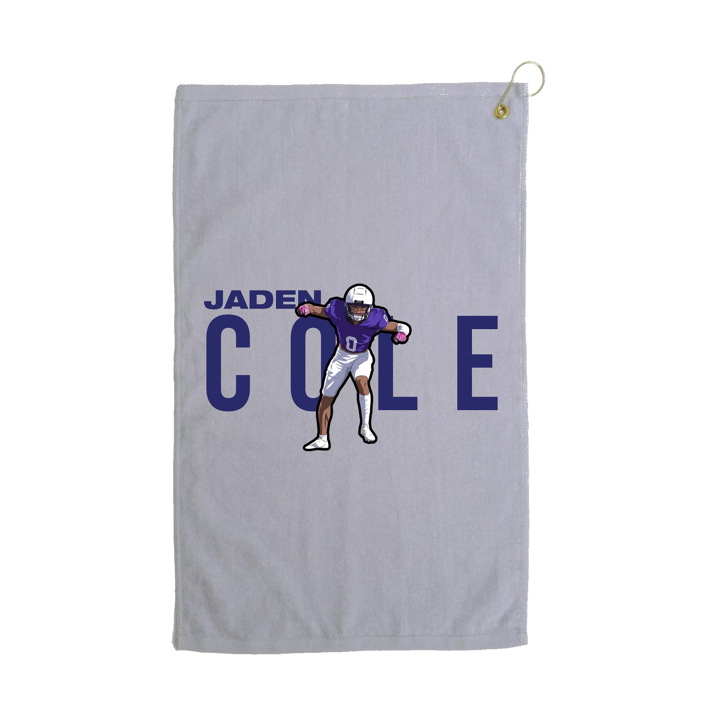 Golf Towel — Player Name in Grey
