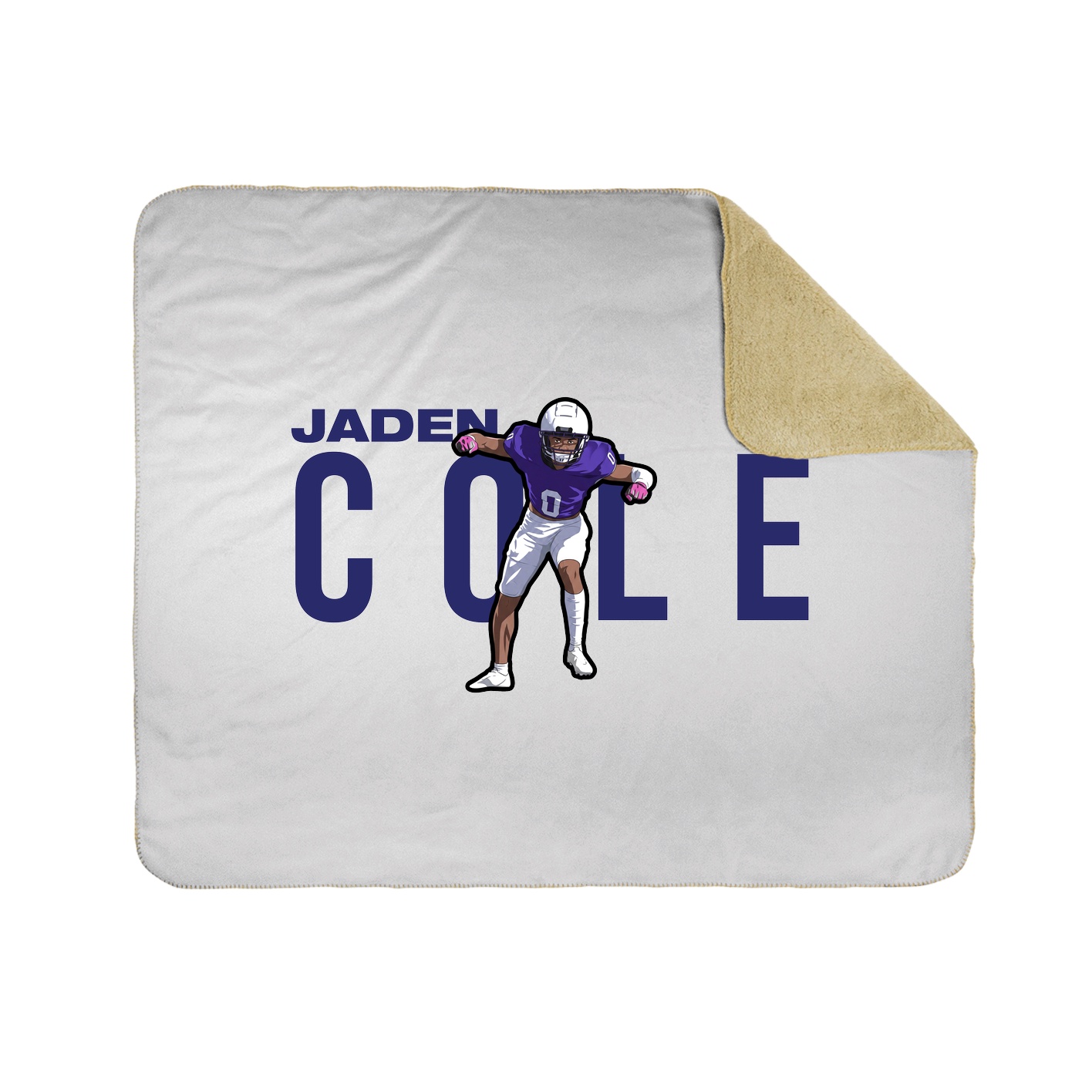 Throw Blanket — Player Name in White