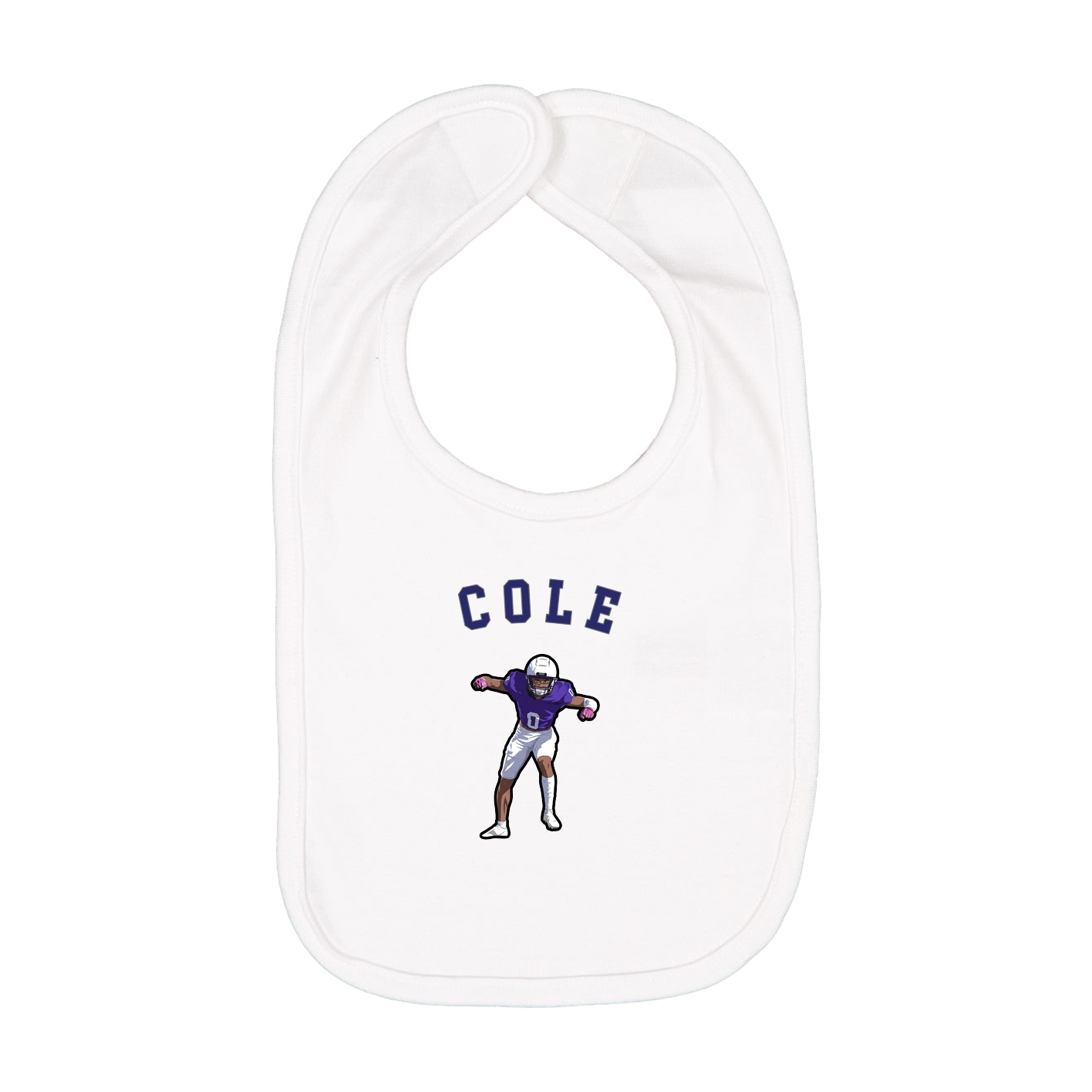 Infant Bib — Shirsey Arch in White